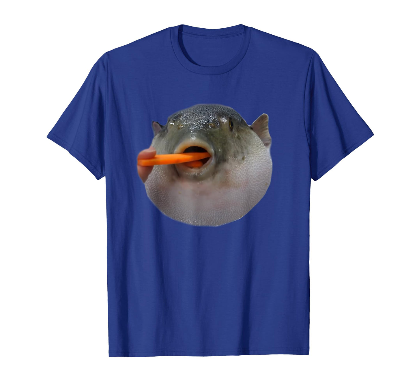 Pufferfish Eating a Carrot Meme Funny Blowfish Dank Memes T-Shirt
