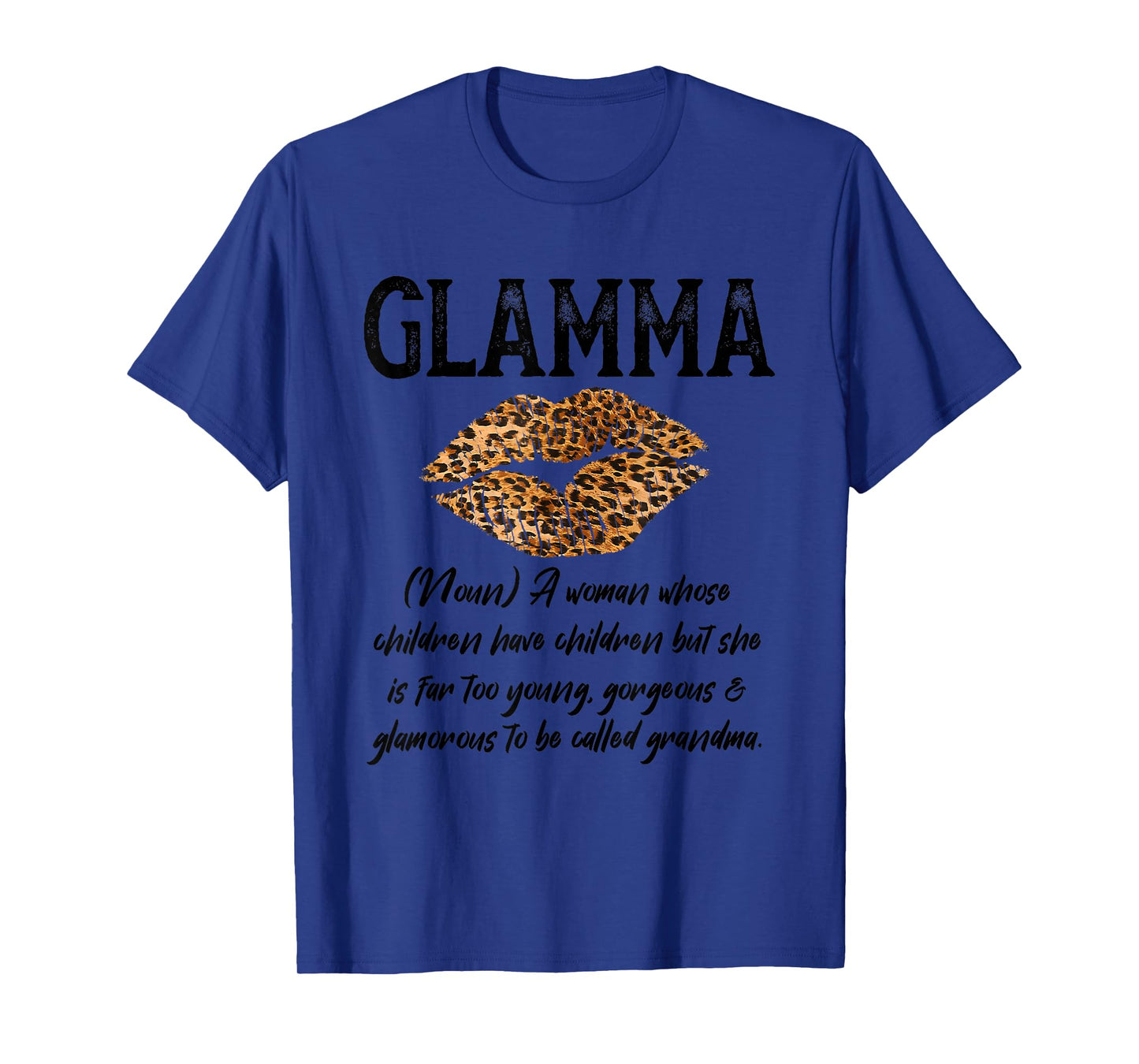 Glamma Leopard Lips Kiss- Glam-Ma Description- Mother's Day T-Shirt