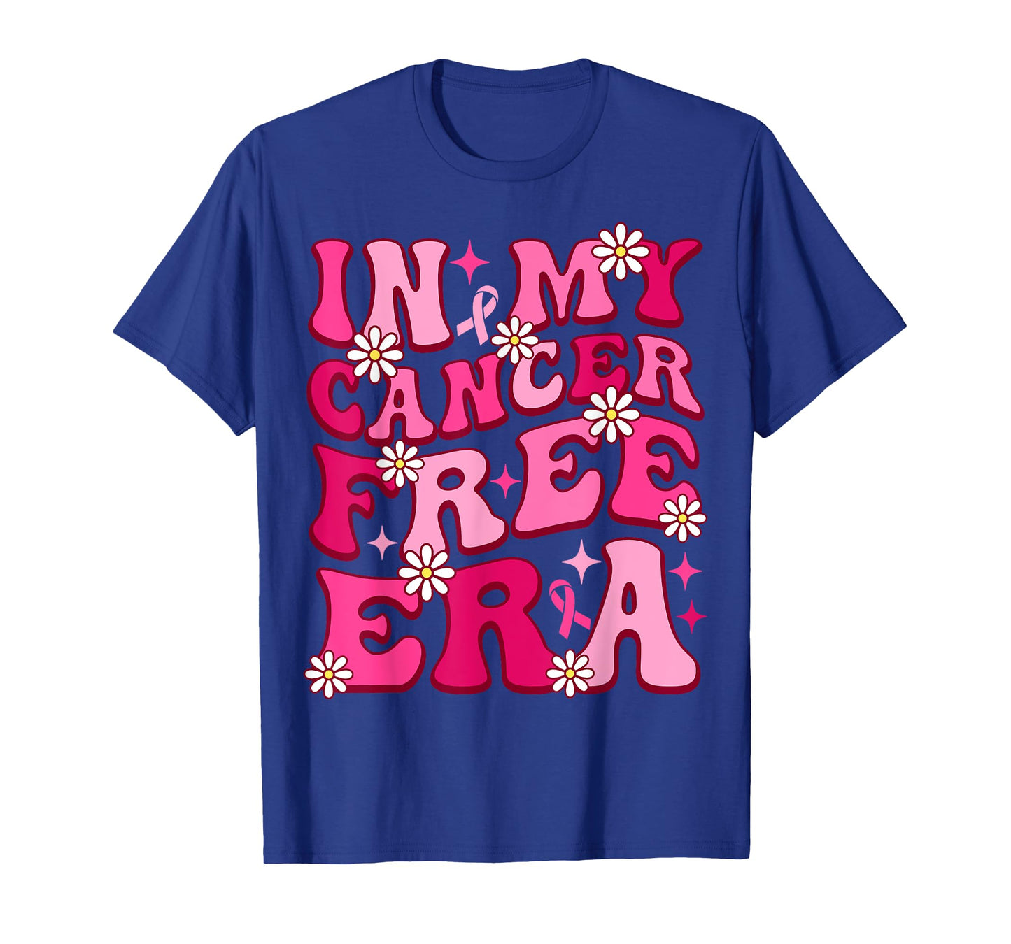 In My Cancer Free Era Groovy Pink Breast Cancer Awareness T-Shirt