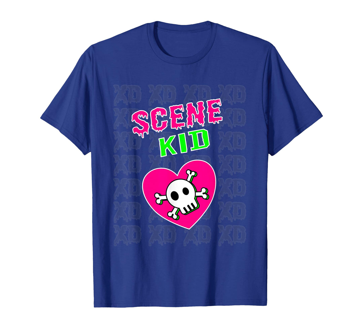Scene Kid Neon Skull XD T-Shirt