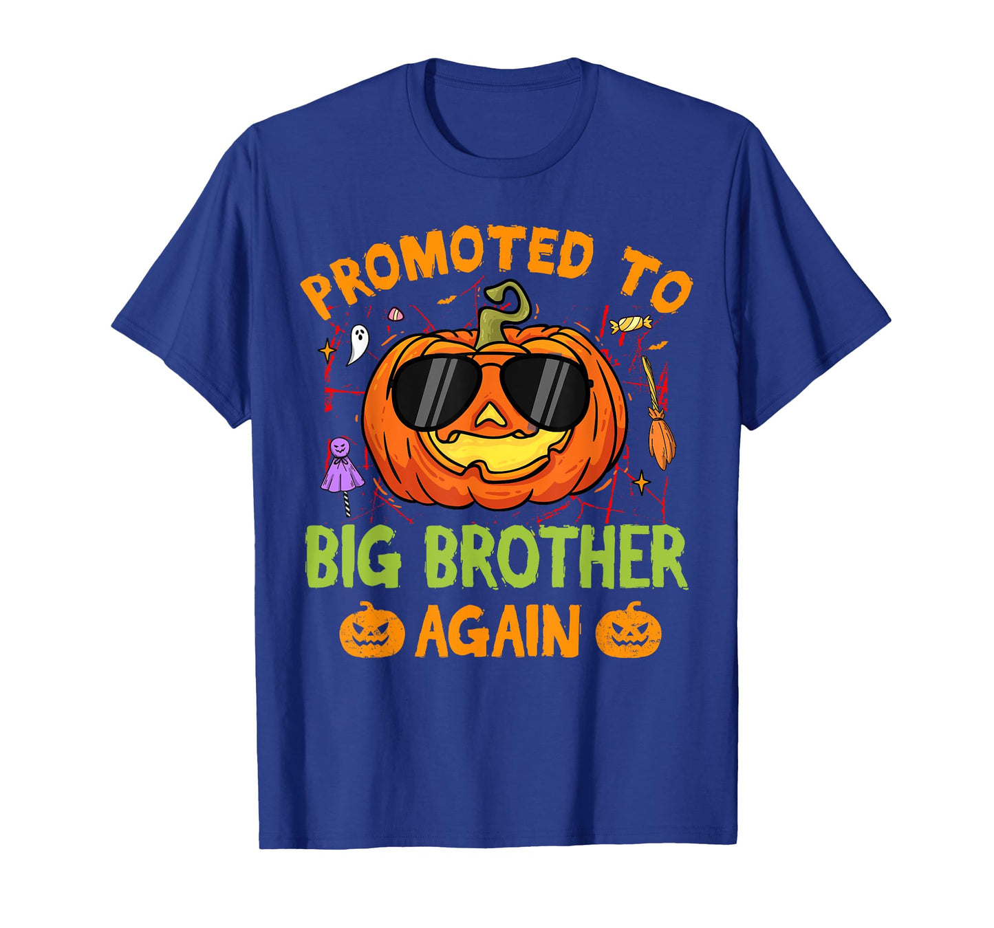 Promoted To Big Brother Again Halloween Pumpkin Family T-Shirt