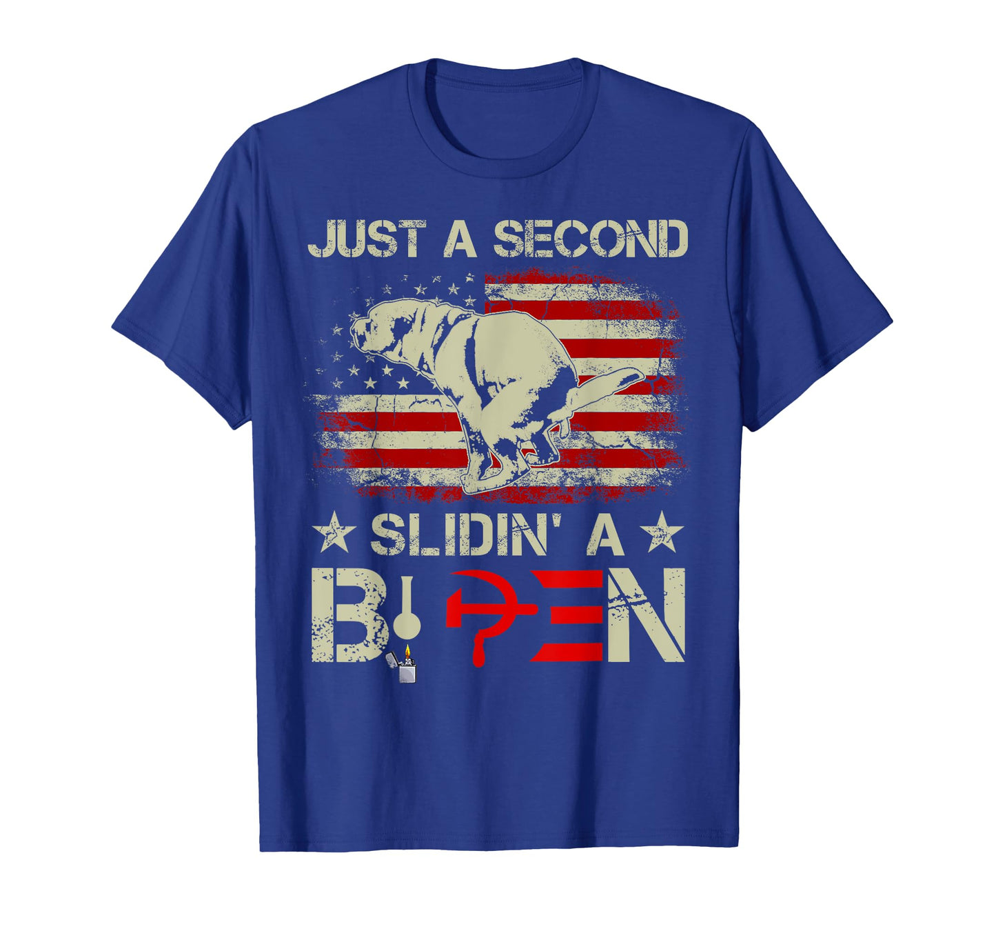 Just A Second Slidin' A Biden Funny Saying Biden President T-Shirt