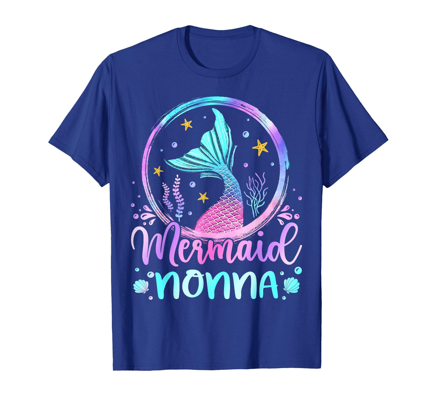 Mermaid Nonna Cute Mermaid Birthday Family Matching T-Shirt