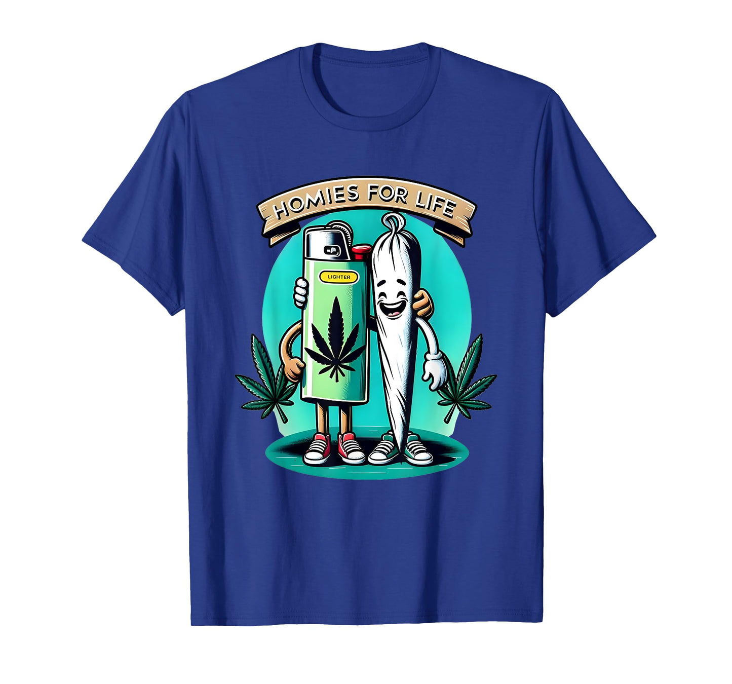 Homies For Life Lighter And Joint T-Shirt