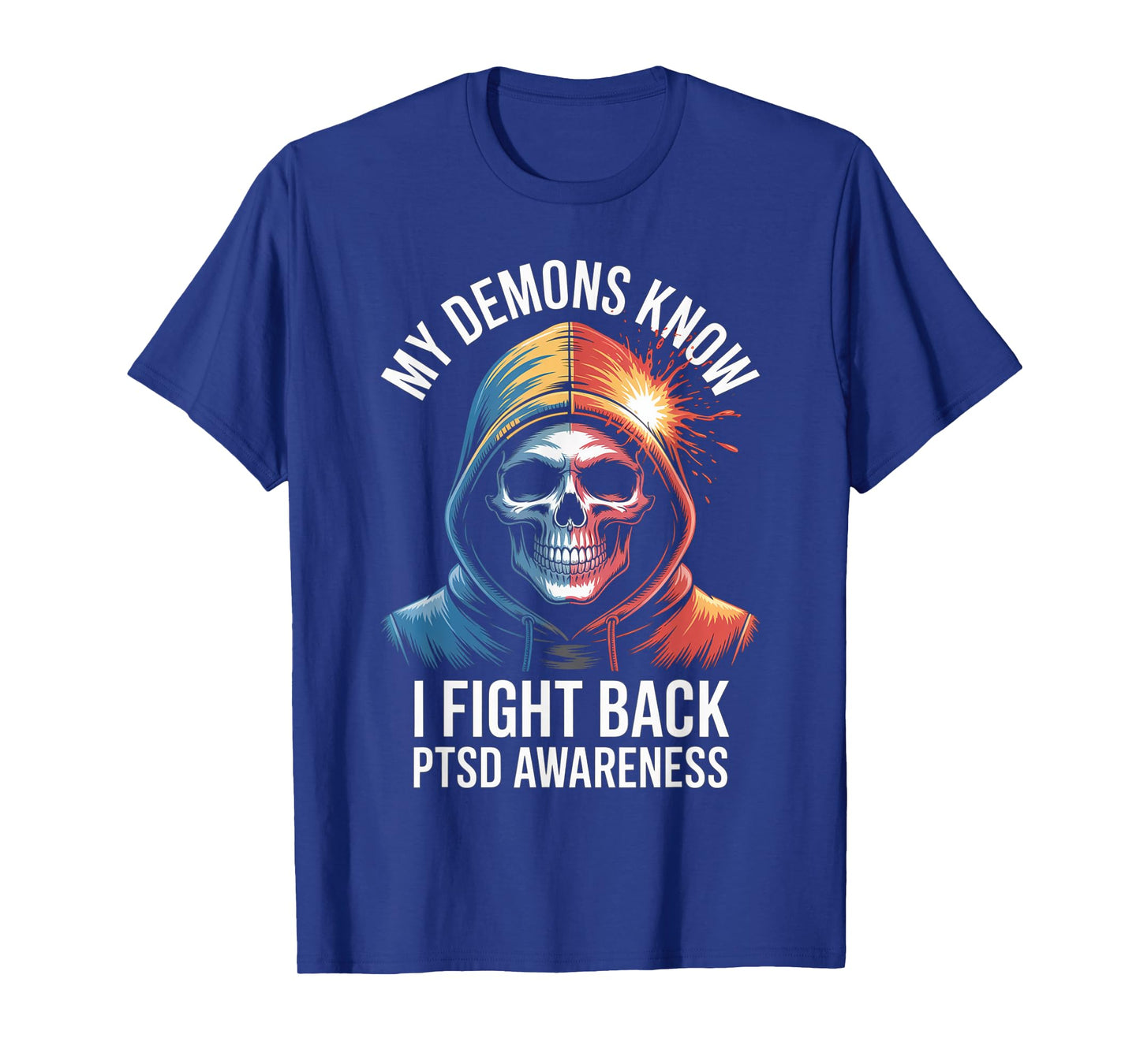 Reaper PTSD My Demons Know I Fight Mental Health Awareness T-Shirt