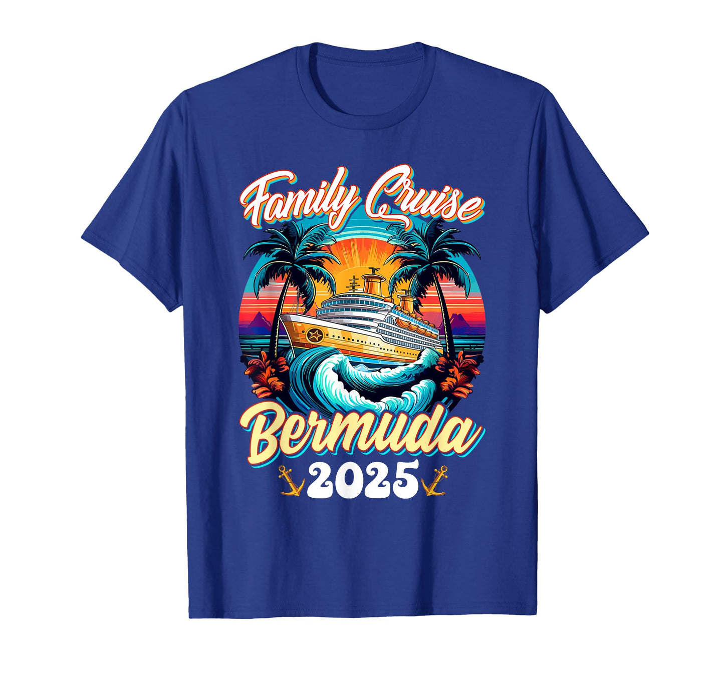 Retro Family Cruise Bermuda 2025 Summer Break Vacation Trips T-Shirt