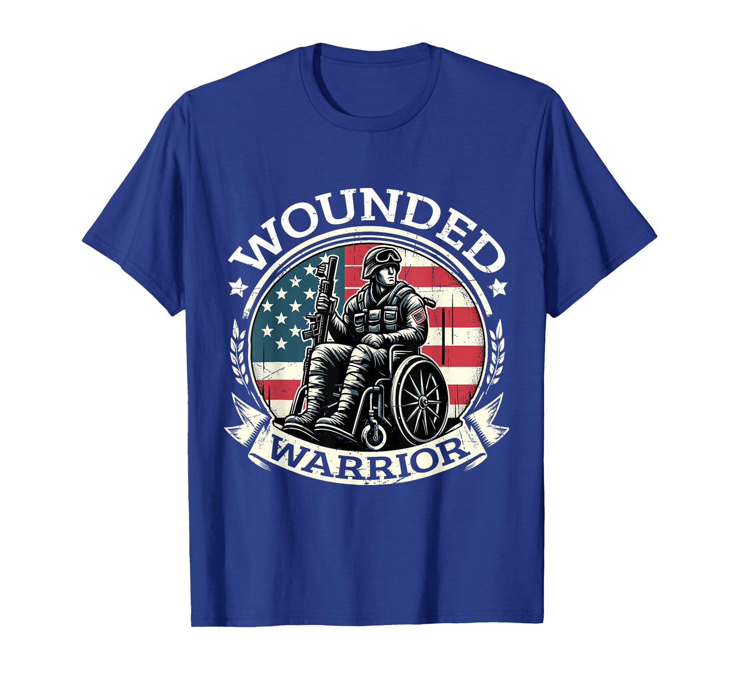 Wounded Warrior American Hero Veteran Military Support T-Shirt