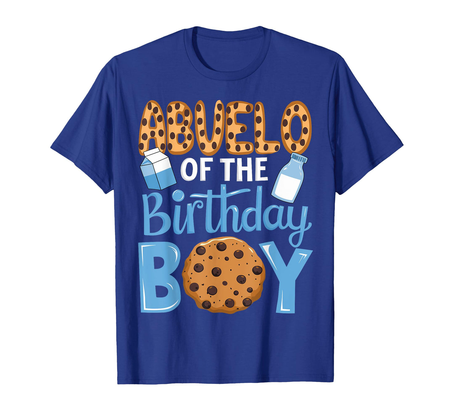 Abuelo of The Birthday Boy Milk and Cookies Grandpa 1st Bday T-Shirt