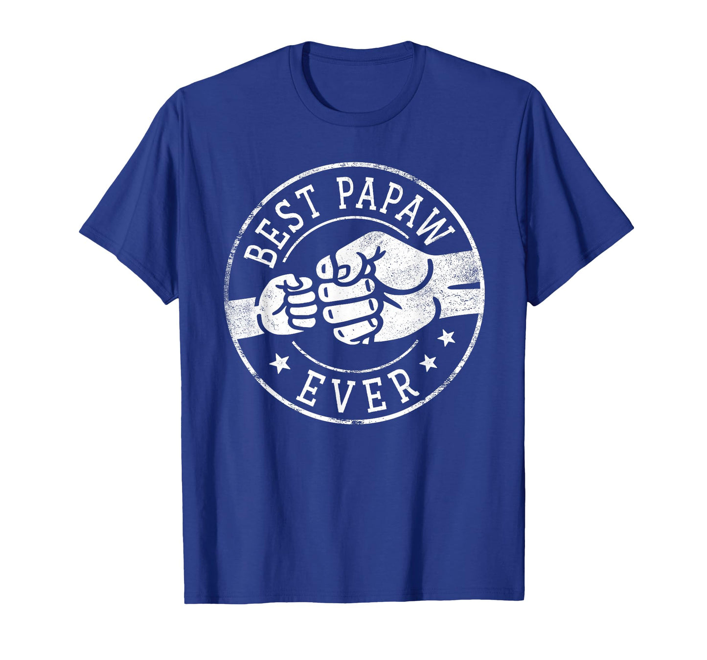 Best Papaw Ever - Fist Bump Circle Emblem Design Papaw T-Shirt