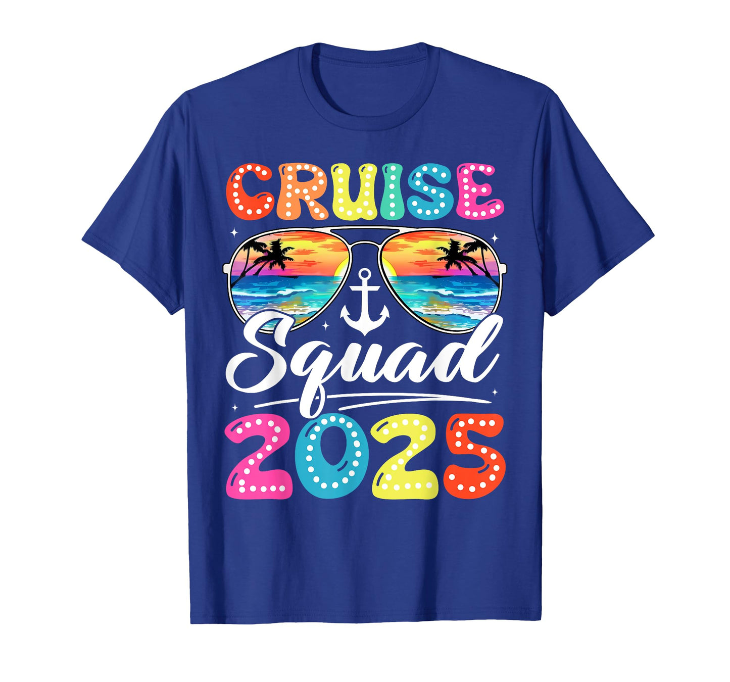 Cruise Squad 2025 Family Friends Vacation Cruising Groovy T-Shirt