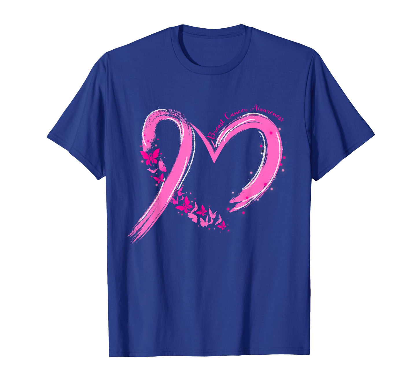 Breast Cancer Awareness Pink Ribbon Butterfly Support Women T-Shirt