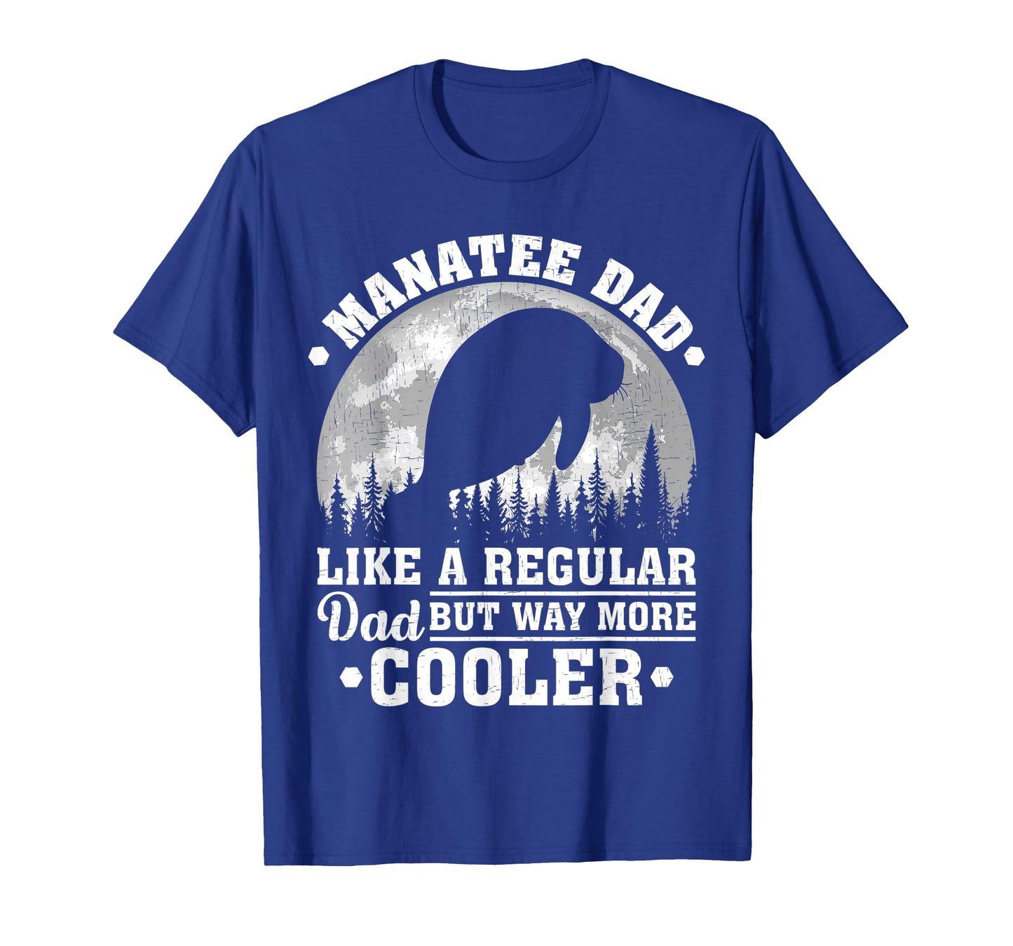 Mens Manatee Dad Like A Regular Dad Funny Manatee Father's Day T-Shirt