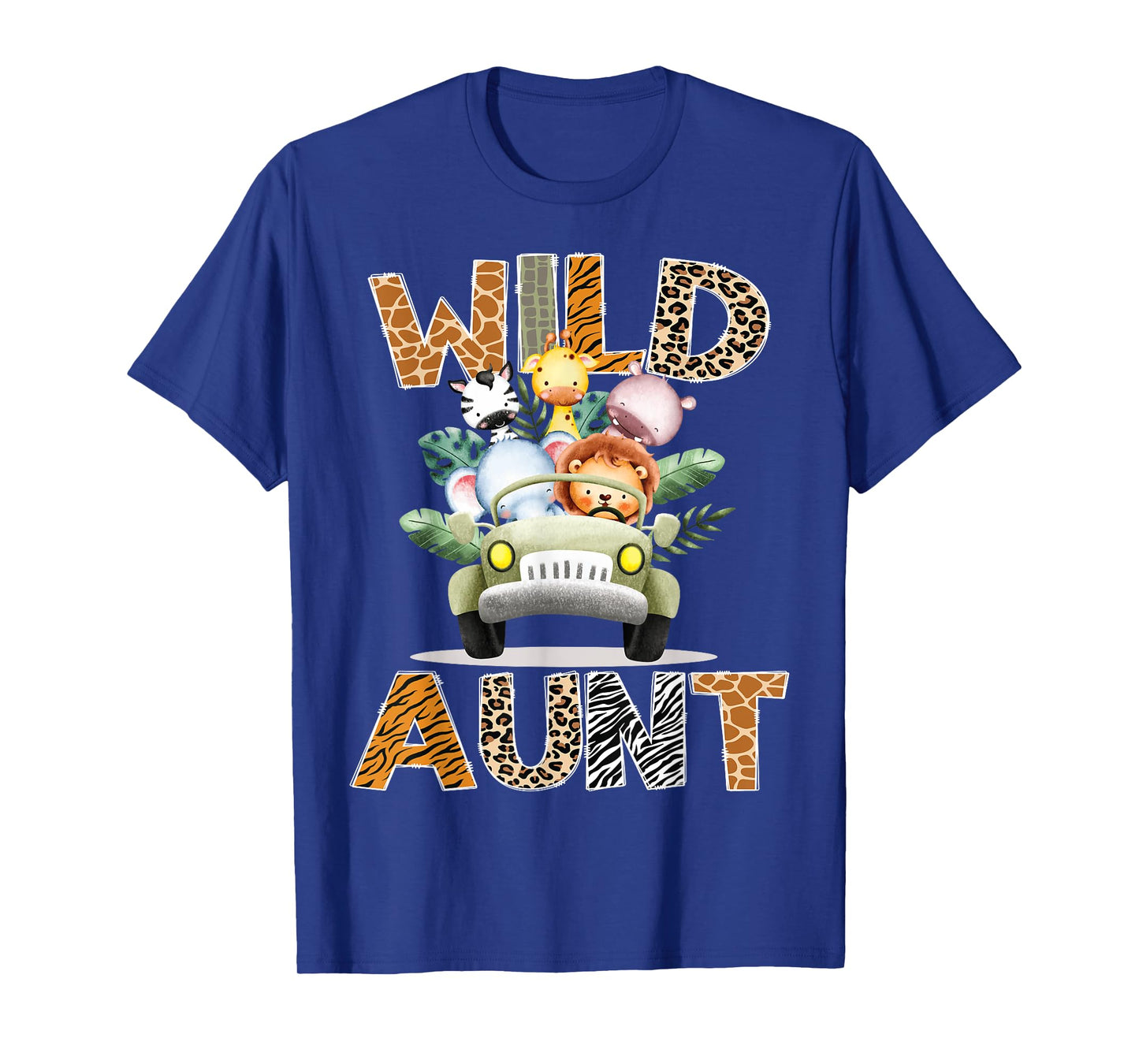 Wild Aunt Safari Jungle Animals 1st Birthday Truck T-Shirt