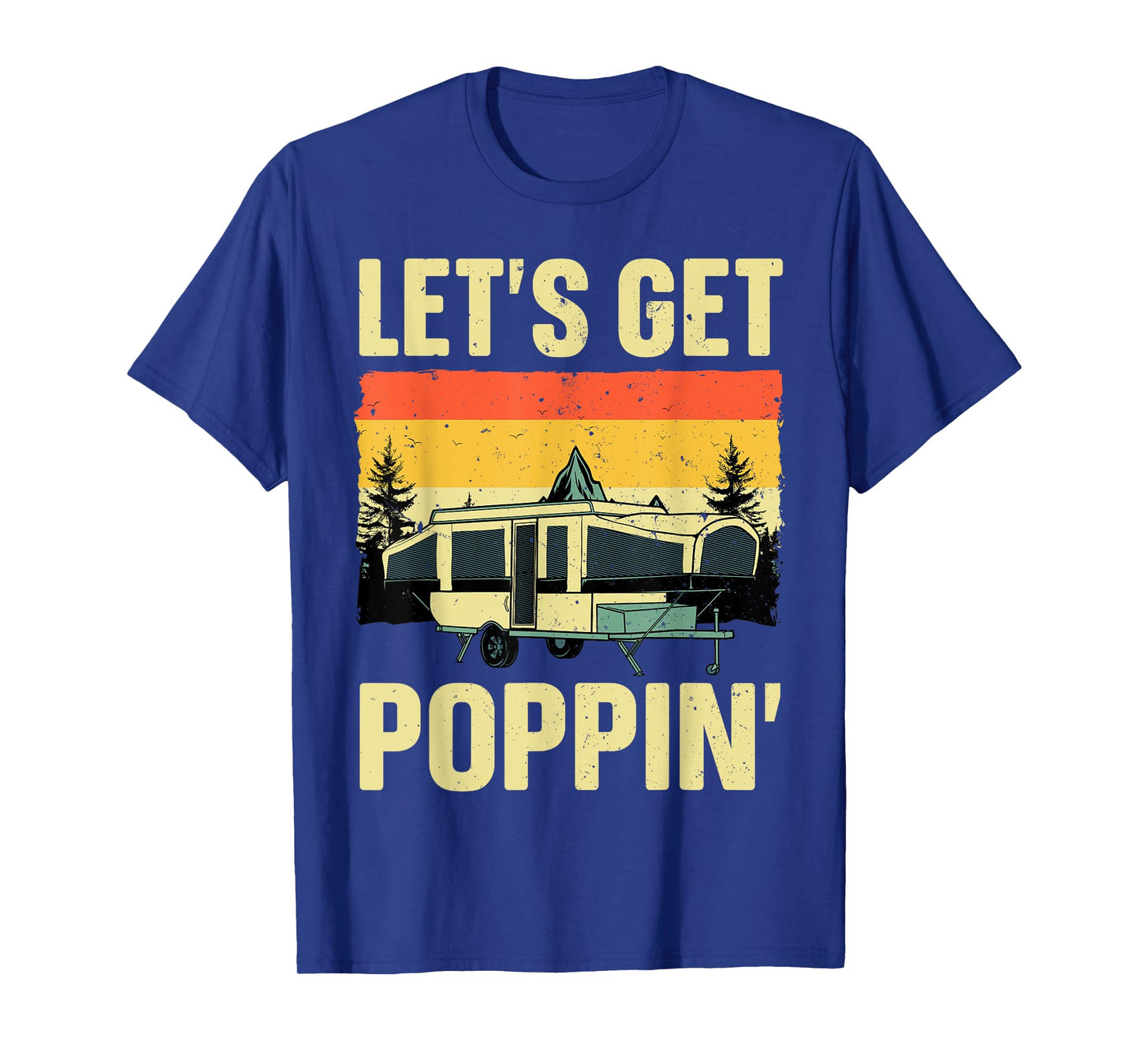 Funny Pop Up Camper Art For Men Women Pop Up Trailer Camping T-Shirt
