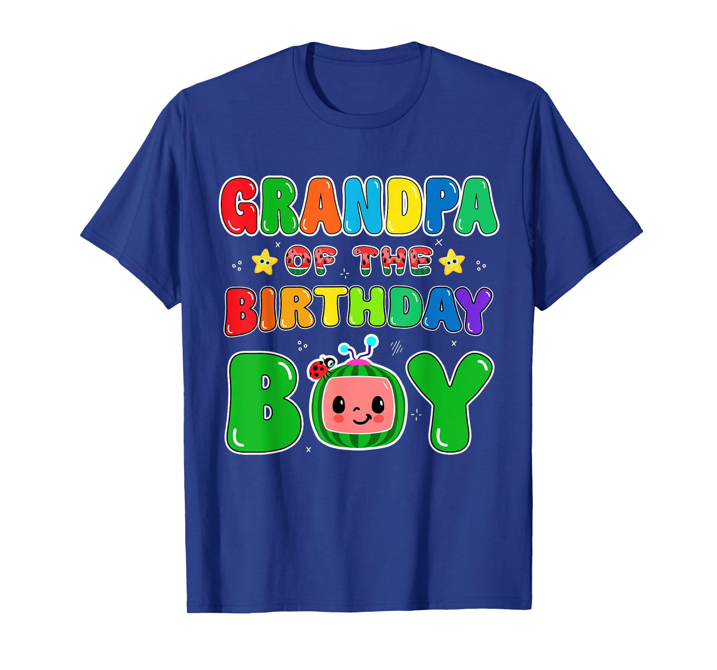 Grandpa of The Birthday Boy Funny Melon Family Matching T-Shirt