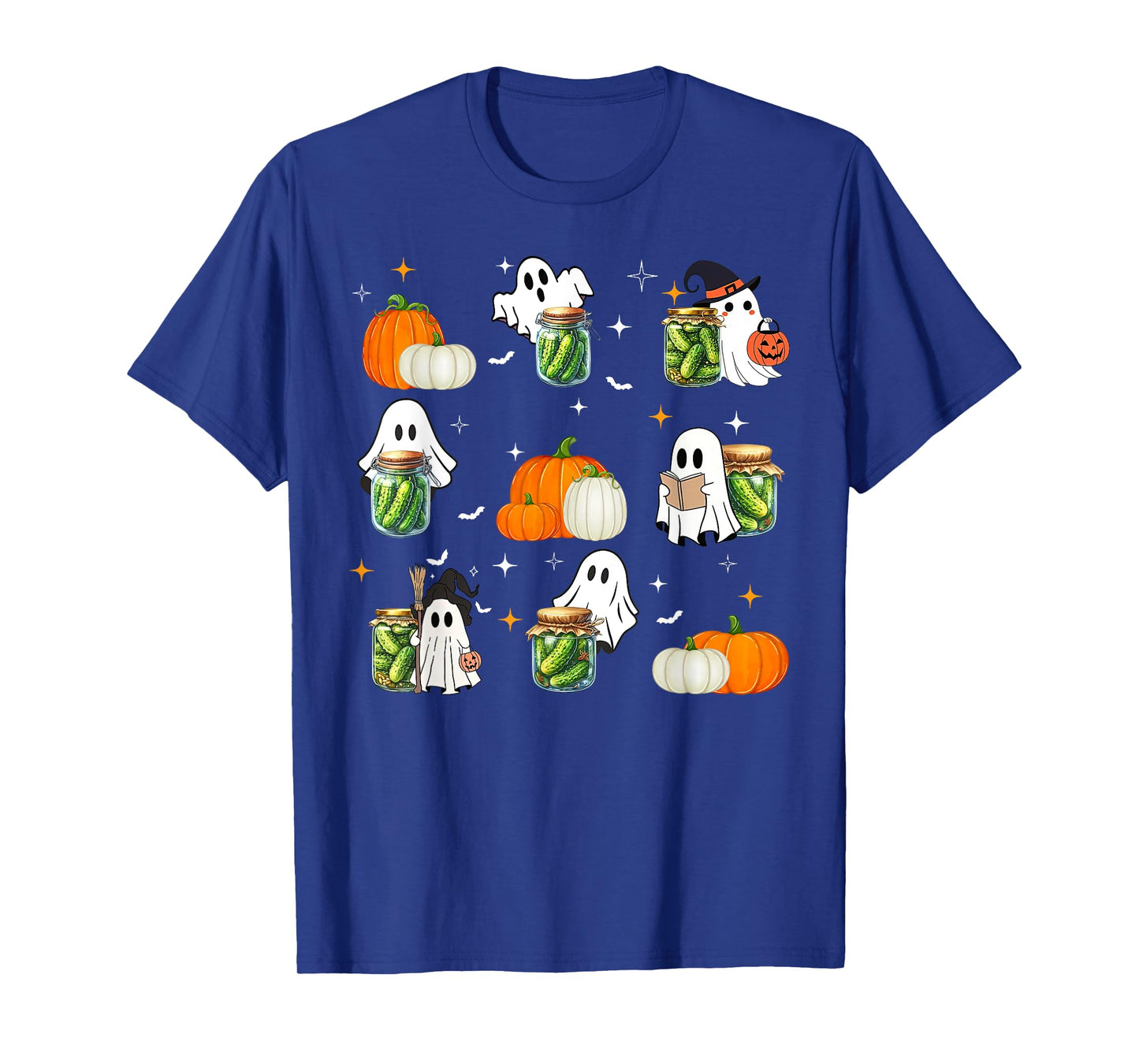 Cute Ghost Pickles Jar Canning Season Gardener Halloween T-Shirt