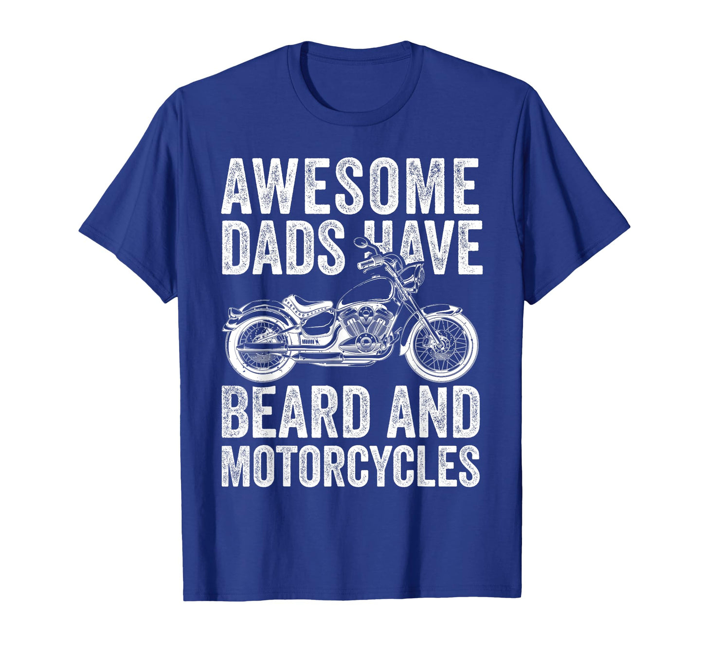 Awesome Dads Have Tattoos & Beards Motorcycle Father's Day T-Shirt