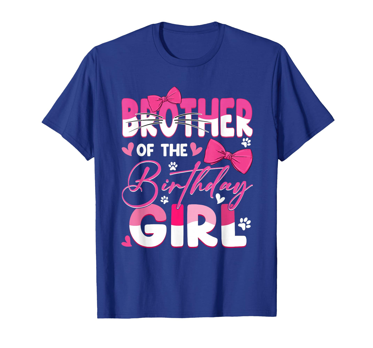 Brother Of The Birthday Girl Cat Kitty Family Matching T-Shirt