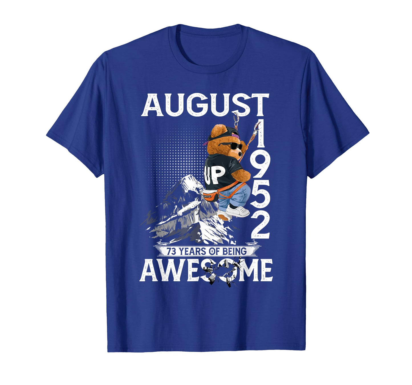 73rd Birthday Bear Legends August 1952 73 Years Old For Men T-Shirt