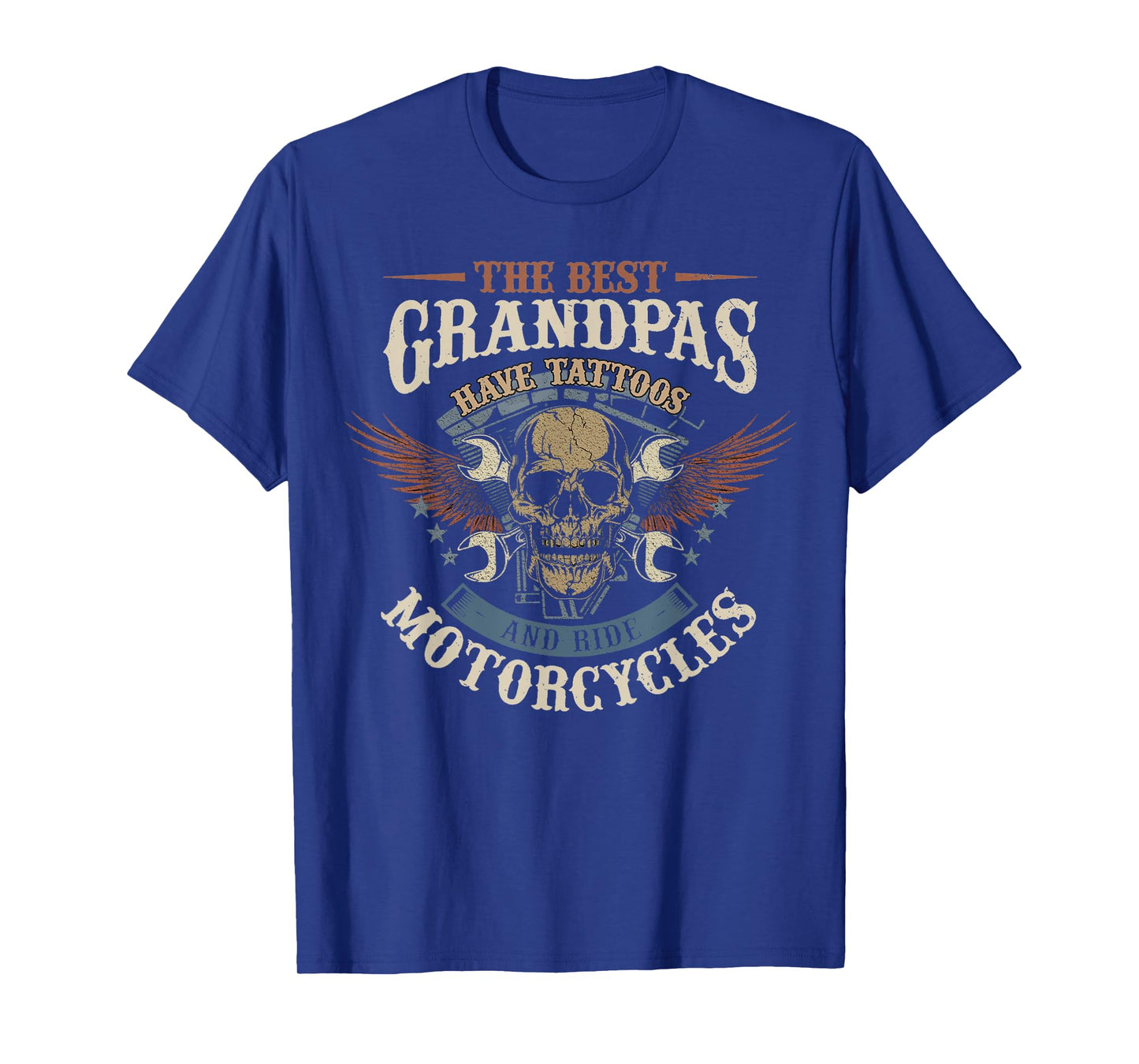 Best Grandpas Have Tattoos And Ride Motorcycles Biker Biking T-Shirt