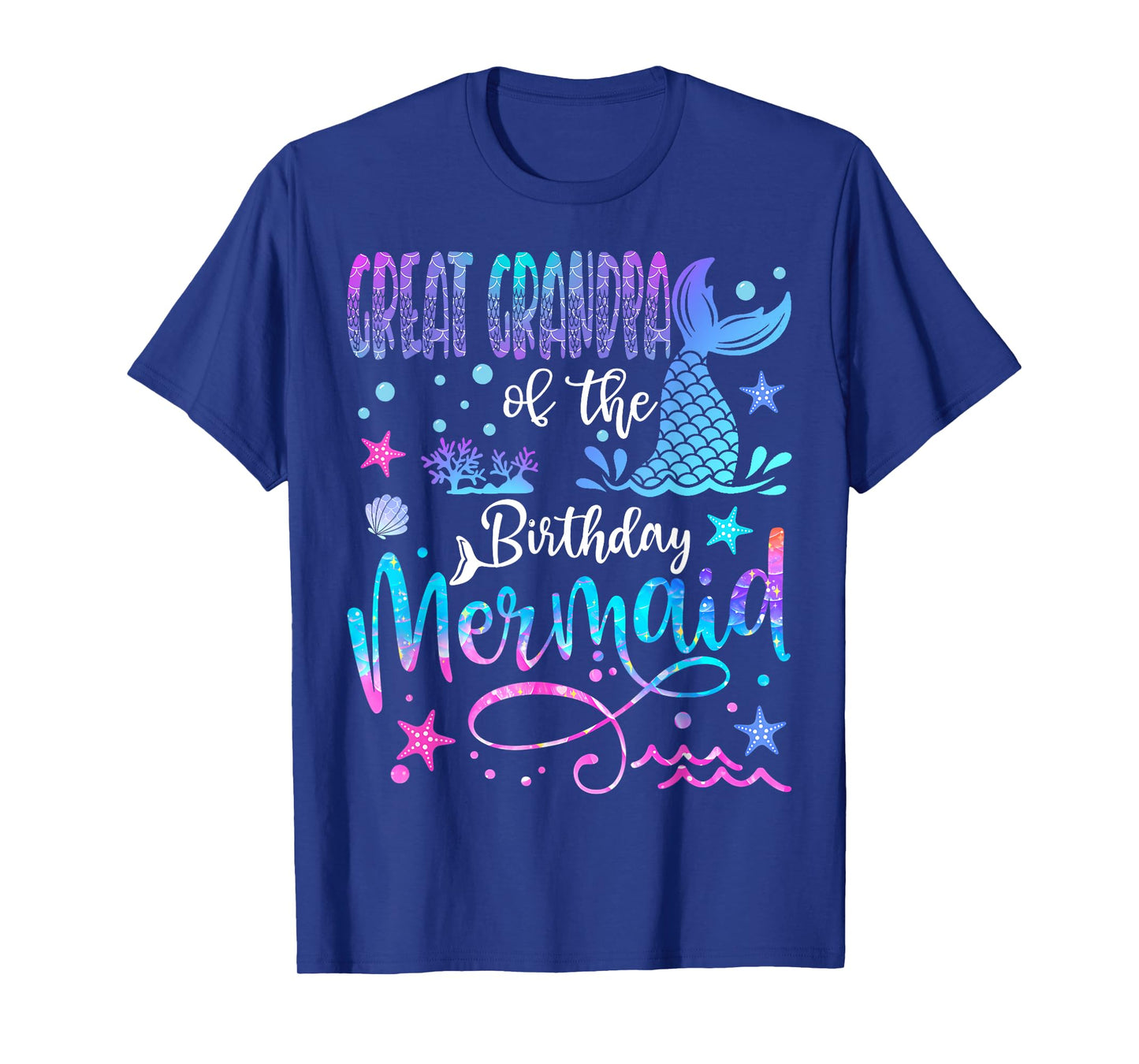 Great Grandpa of The Birthday Mermaid Matching Birthday Girl T-Shirt