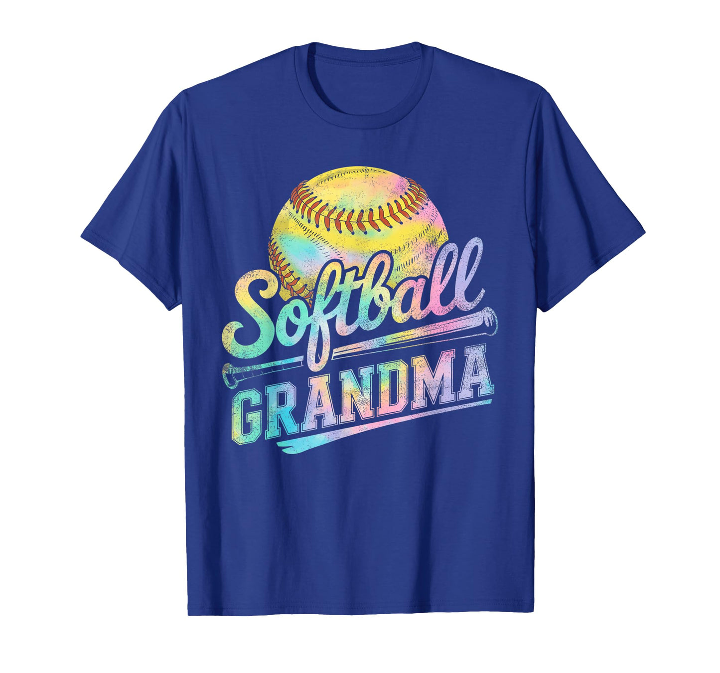 Softball Grandma Tie Dye Softball Lovers Mothers Day Mama T-Shirt
