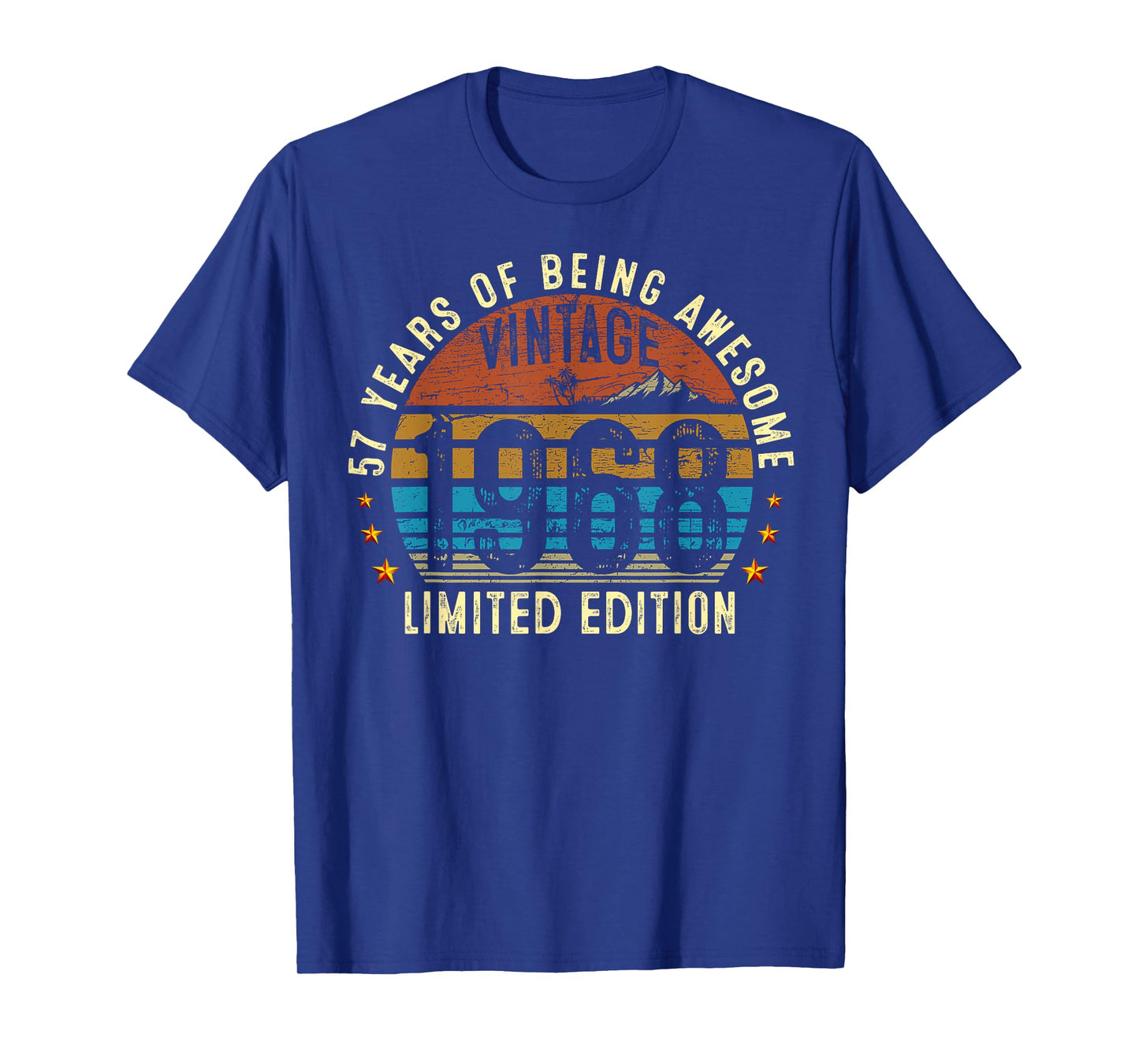 57th Birthday Gifts Men Women 57 Years Old Vintage 1968 T-Shirt