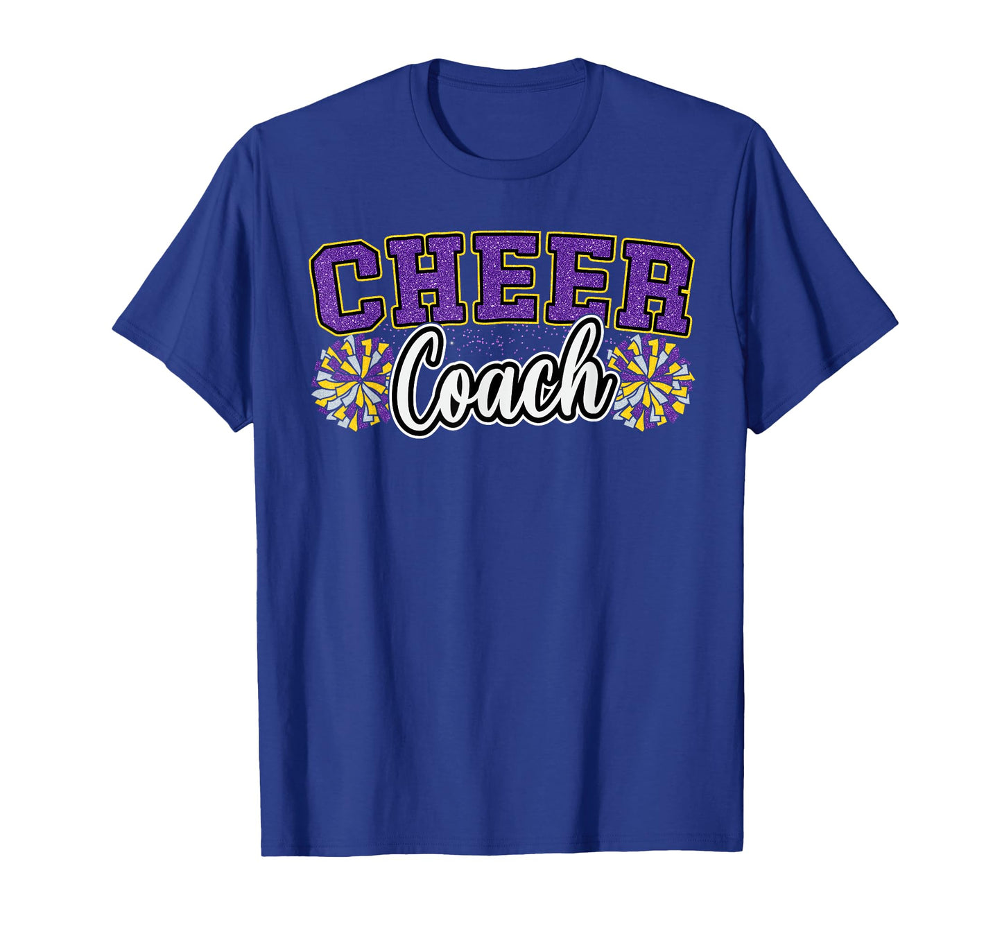 Loud Proud Cheer Coach Pom Poms Purple Cheerleader Women T-Shirt