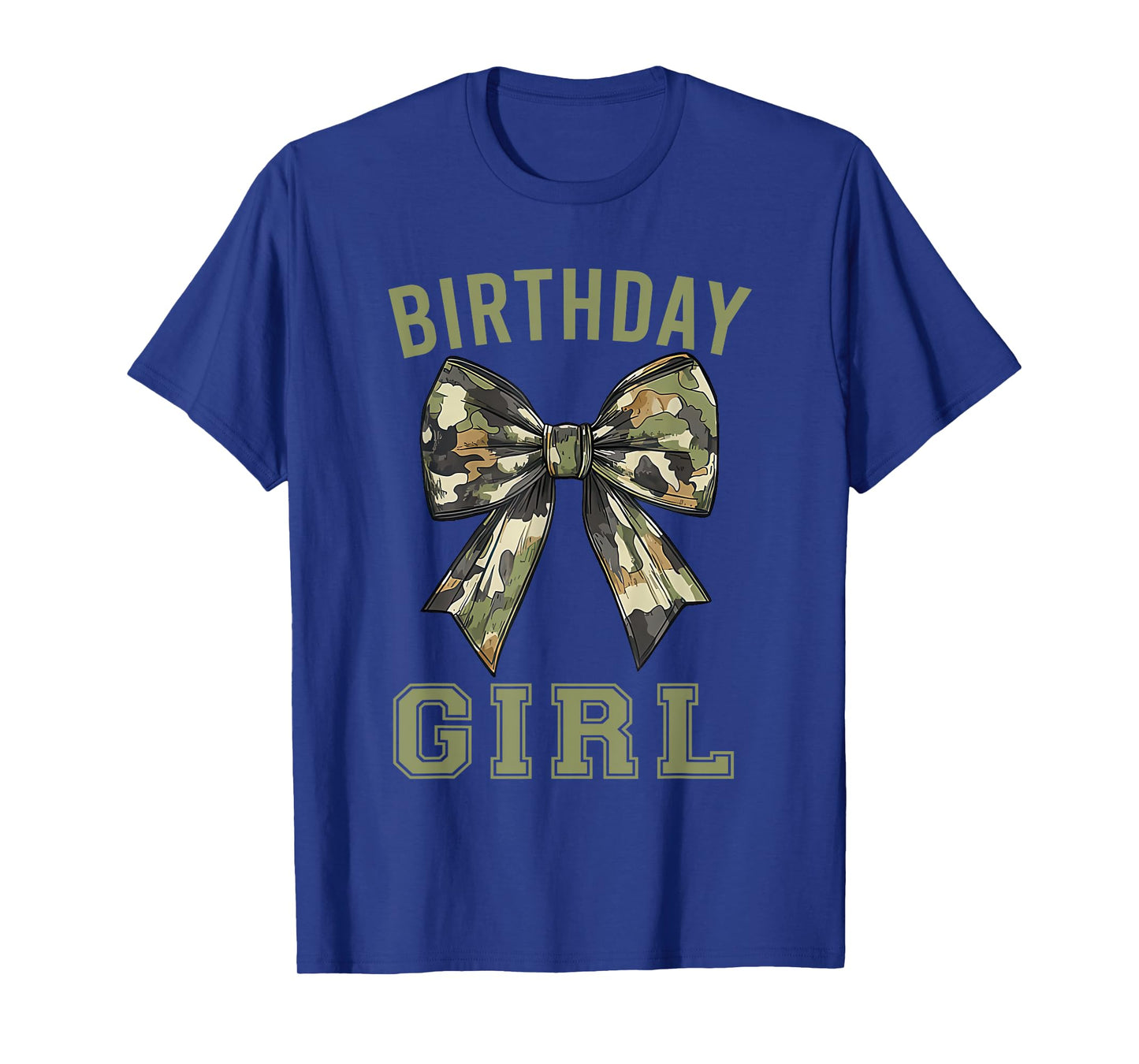 Camouflage Old Camo Bow Camo Coquette Bow Birthday Girl T-Shirt