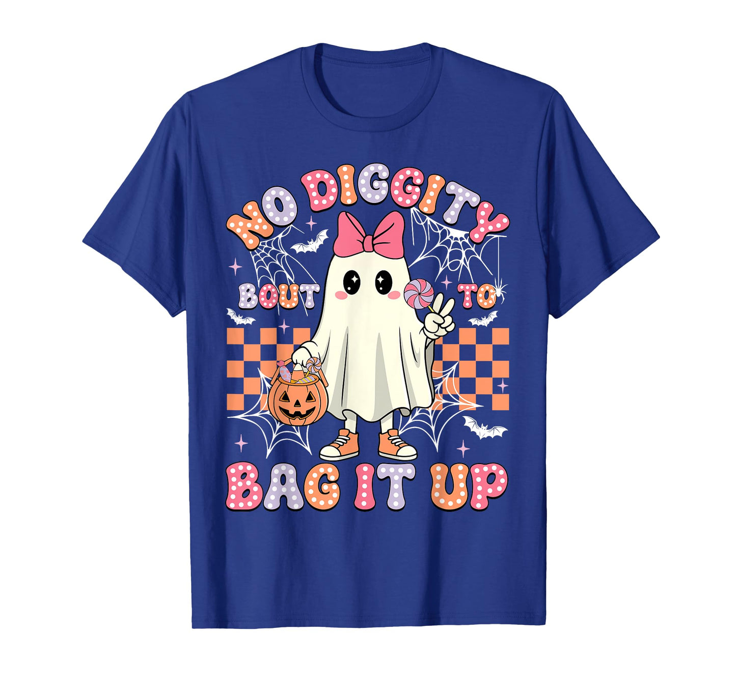 Halloween Ghost No Diggity Bout To Bag It Up Toddler Girl T-Shirt
