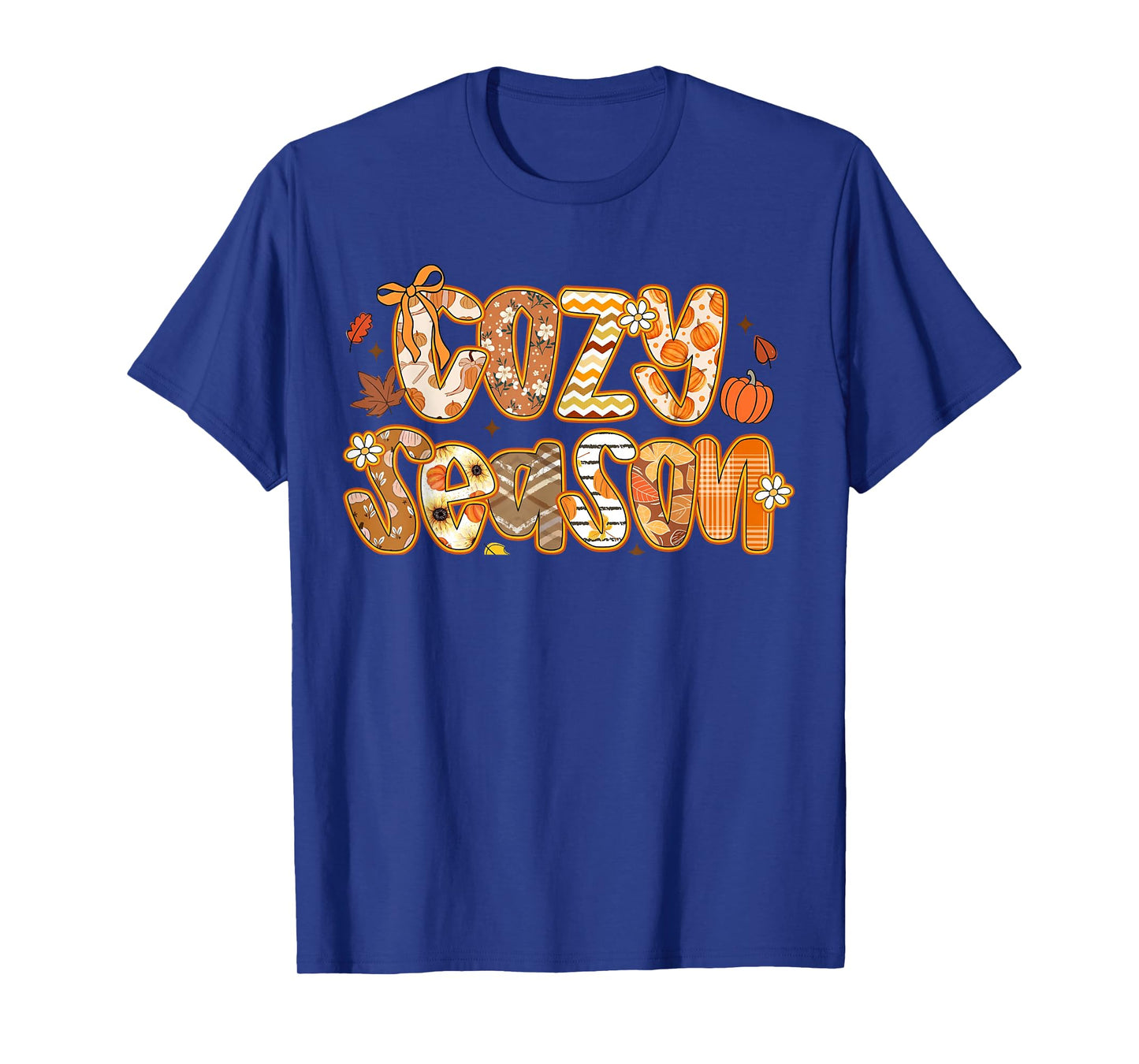 Retro Funny Autumn Pumpkin Fall Vibes Cute Cozy Season T-Shirt