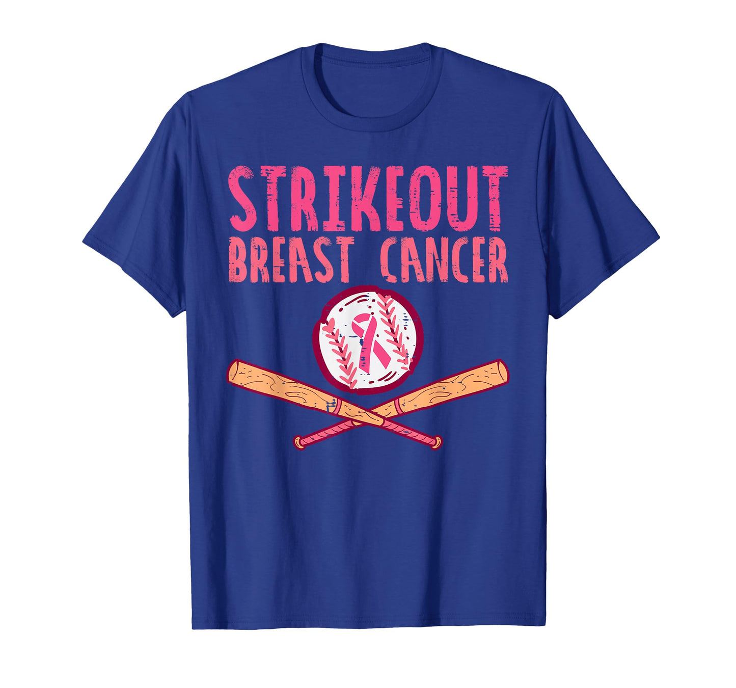 Strike Out Breast Cancer Baseball Fight Awareness Men Women T-Shirt