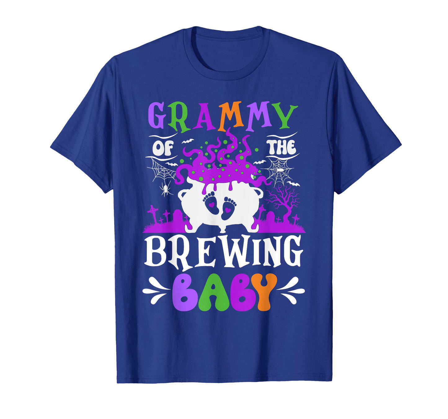 Grammy of The Brewing Baby Grandma to Be Halloween T-Shirt