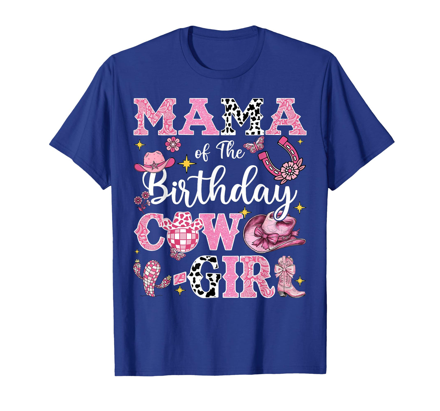 Mama Of The Birthday Cow-Girl Rodeo Mama Bday Party T-Shirt