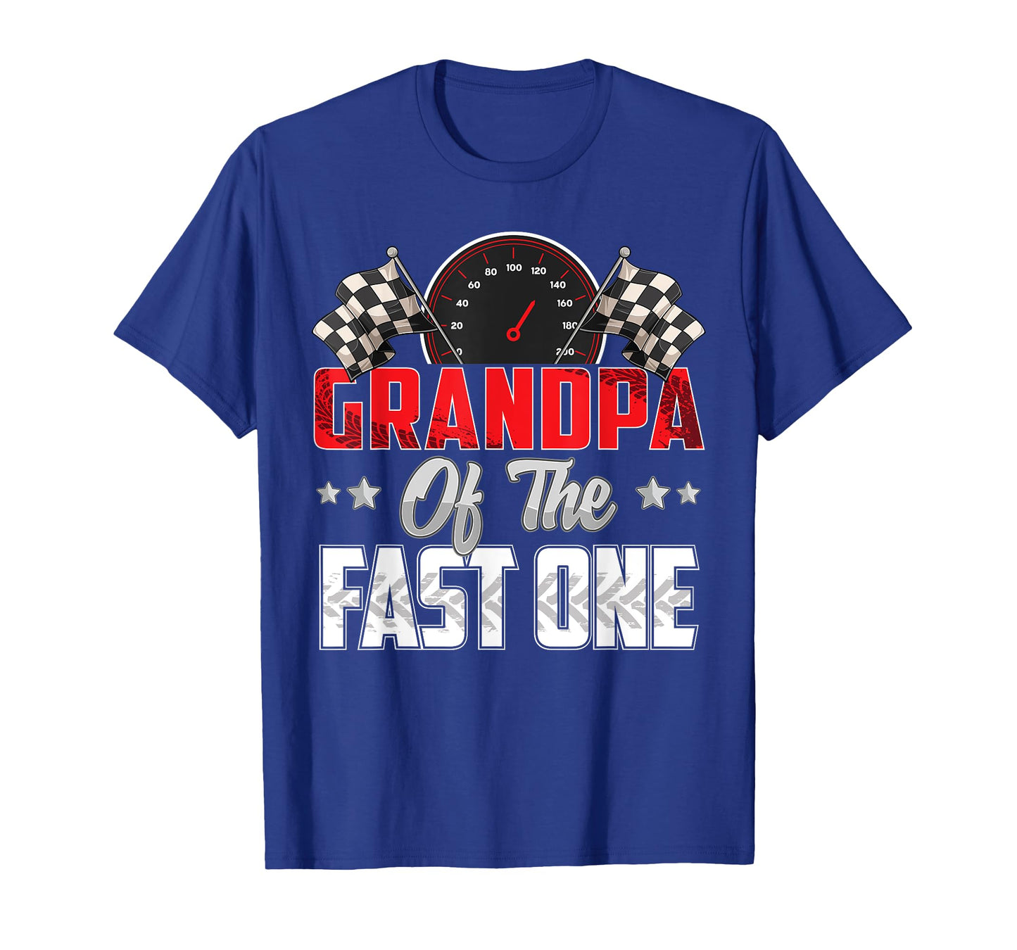 1 year old racing car fast one birthday 1st Family Grandpa T-Shirt