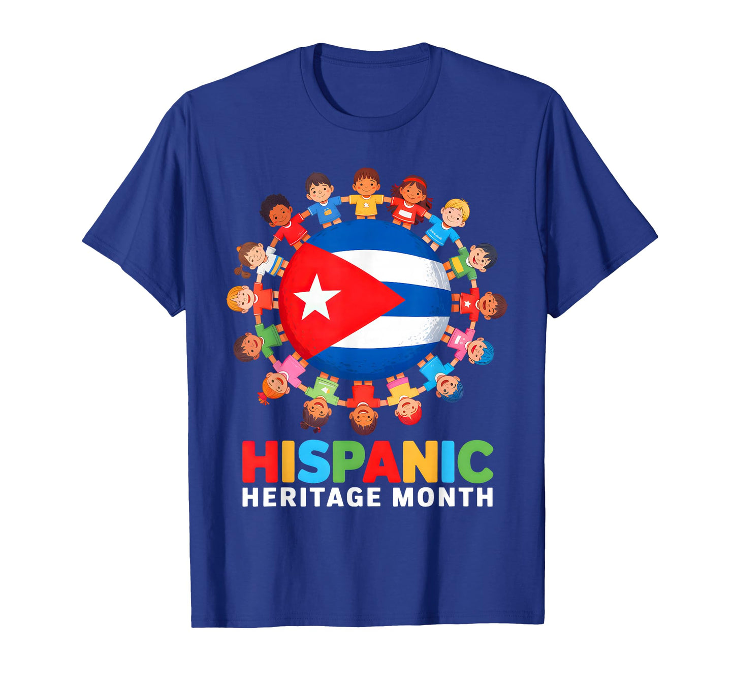 Cuban Flag Hispanic Heritage Month Cuba Boy Girl Kids T-Shirt
