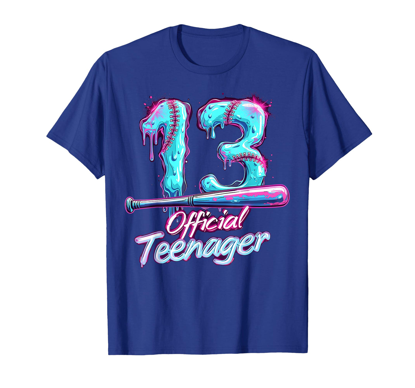 Baseball Drip 13 Years Old Official Teenager 13th Birthday T-Shirt