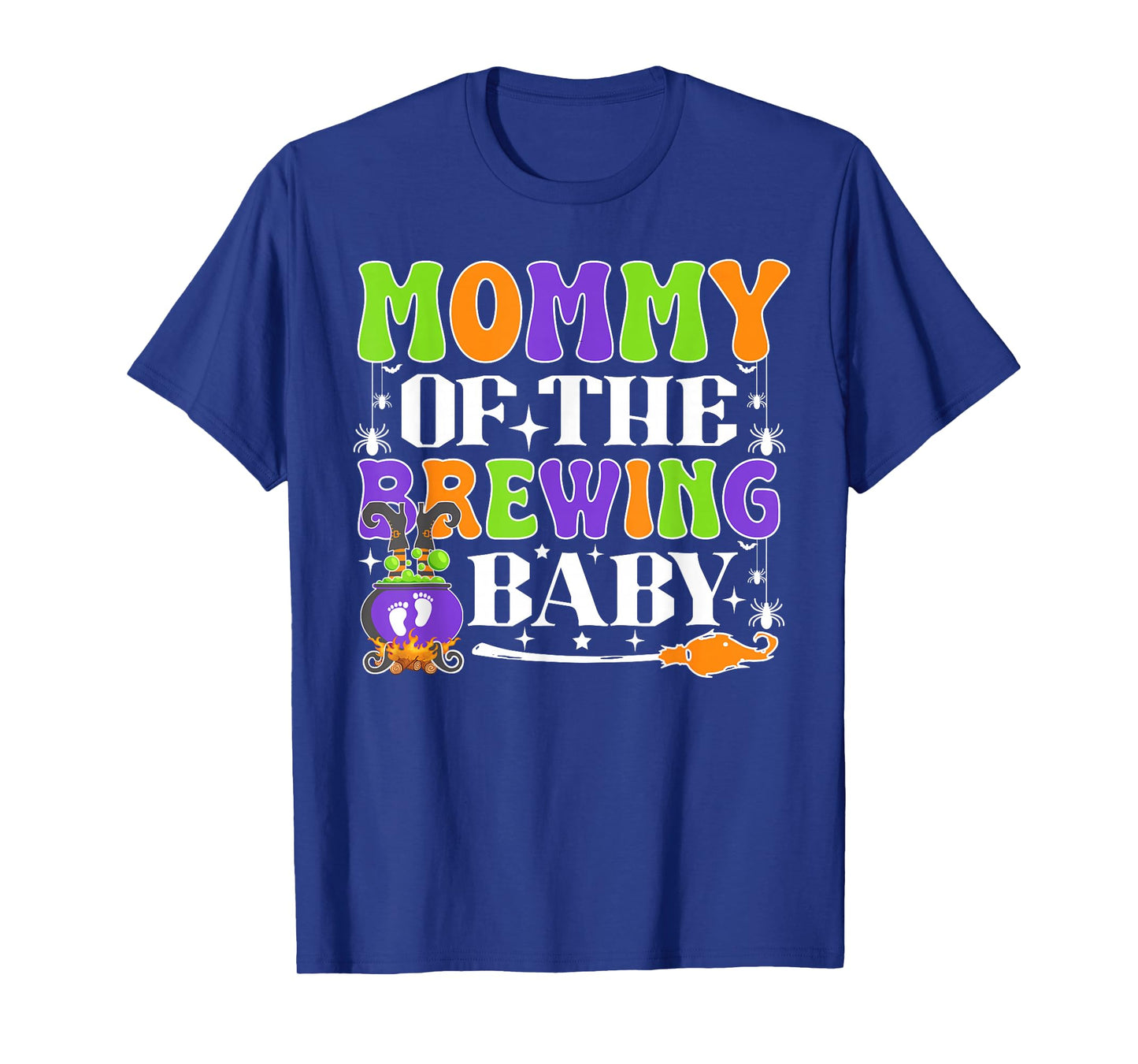 Mommy of The Brewing Baby Halloween Witch Baby Shower T-Shirt