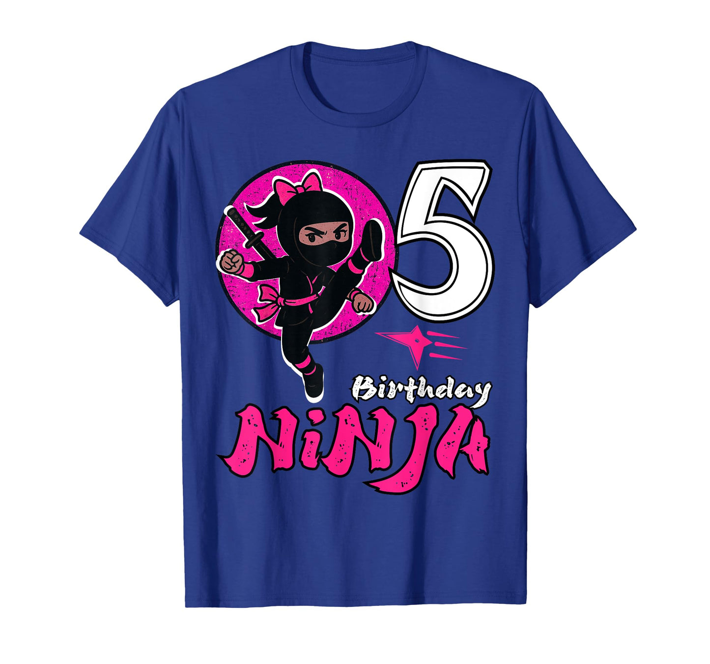 Birthday Ninja 5 Year Old Girl Funny Girl Ninja Birthday T-Shirt