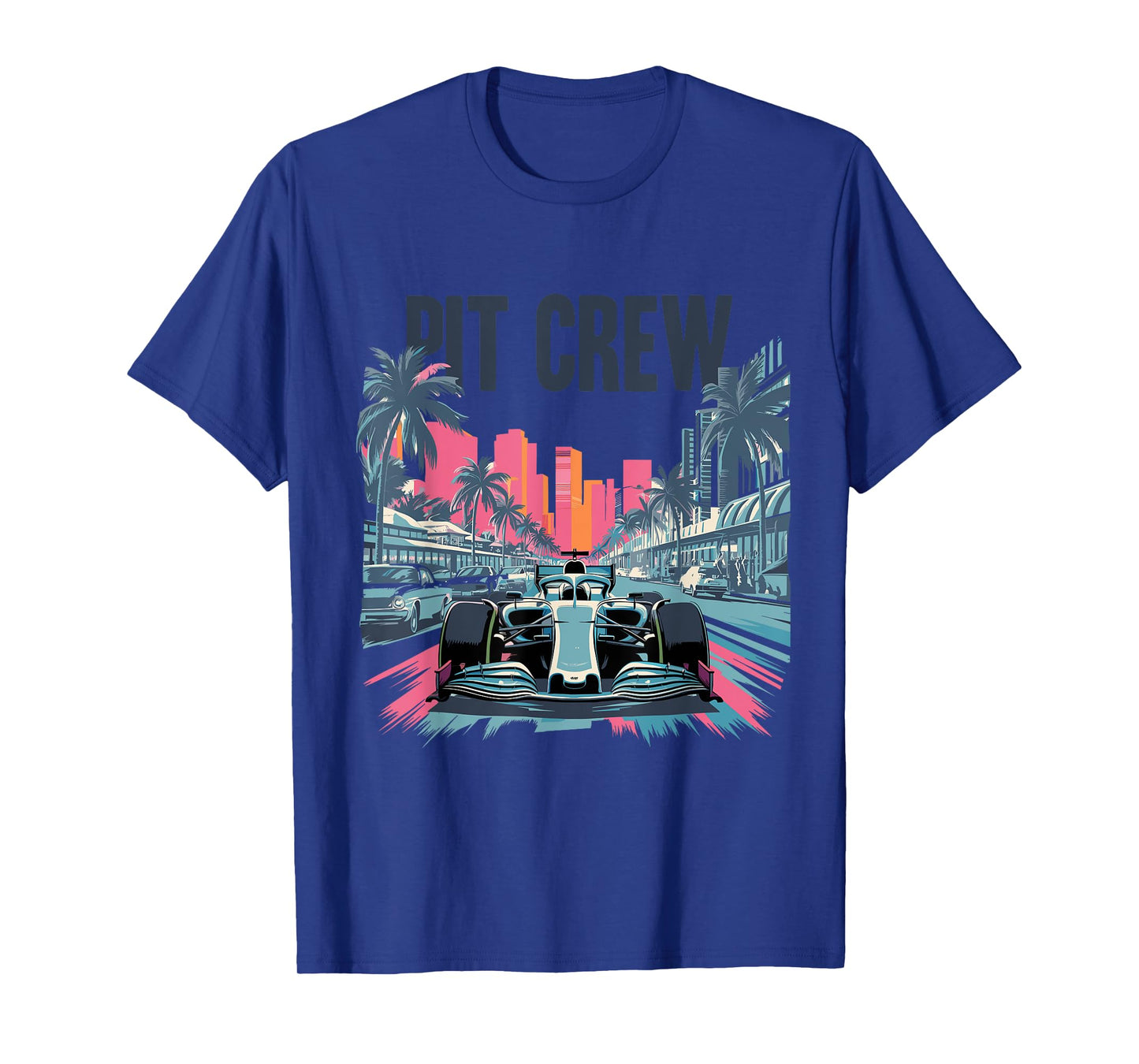 Miami Pit Crew Costume Car Racing Tshirt Retro Auto Car Race T-Shirt