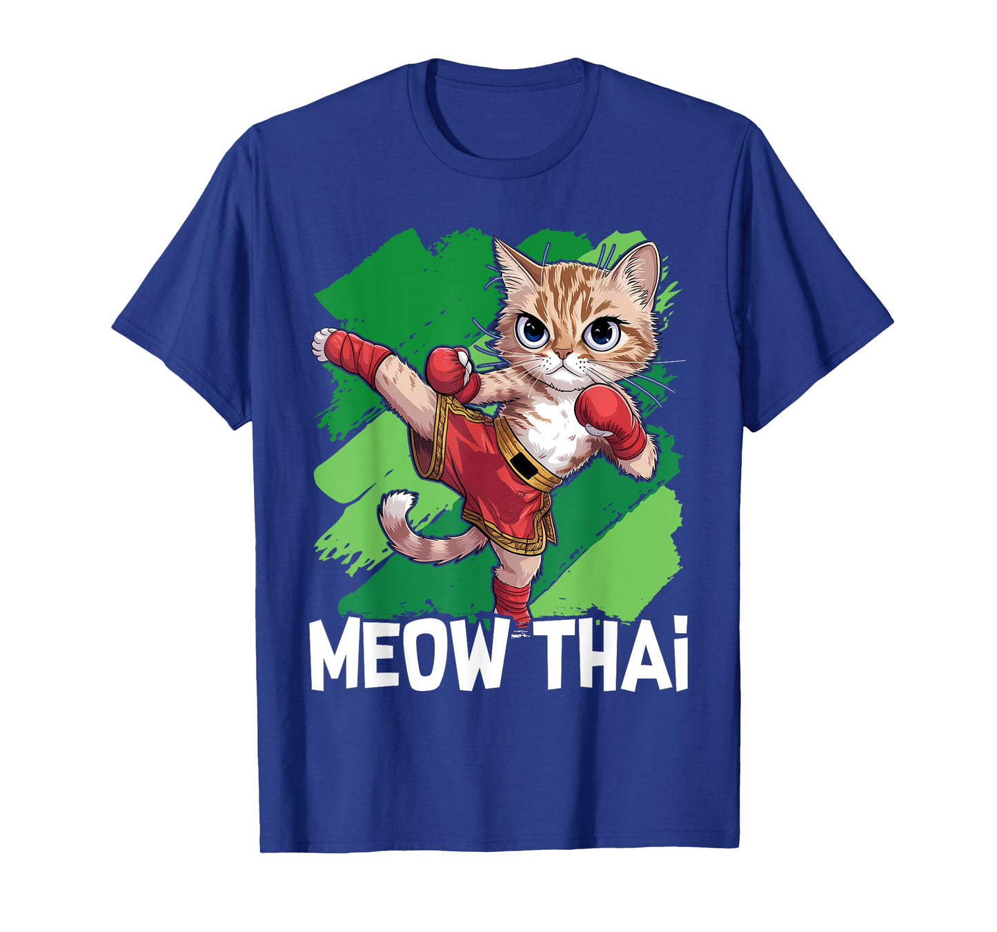 Meow Thai Funny Muay Thai Boxing Cat Martial Arts MMA Boxer T-Shirt
