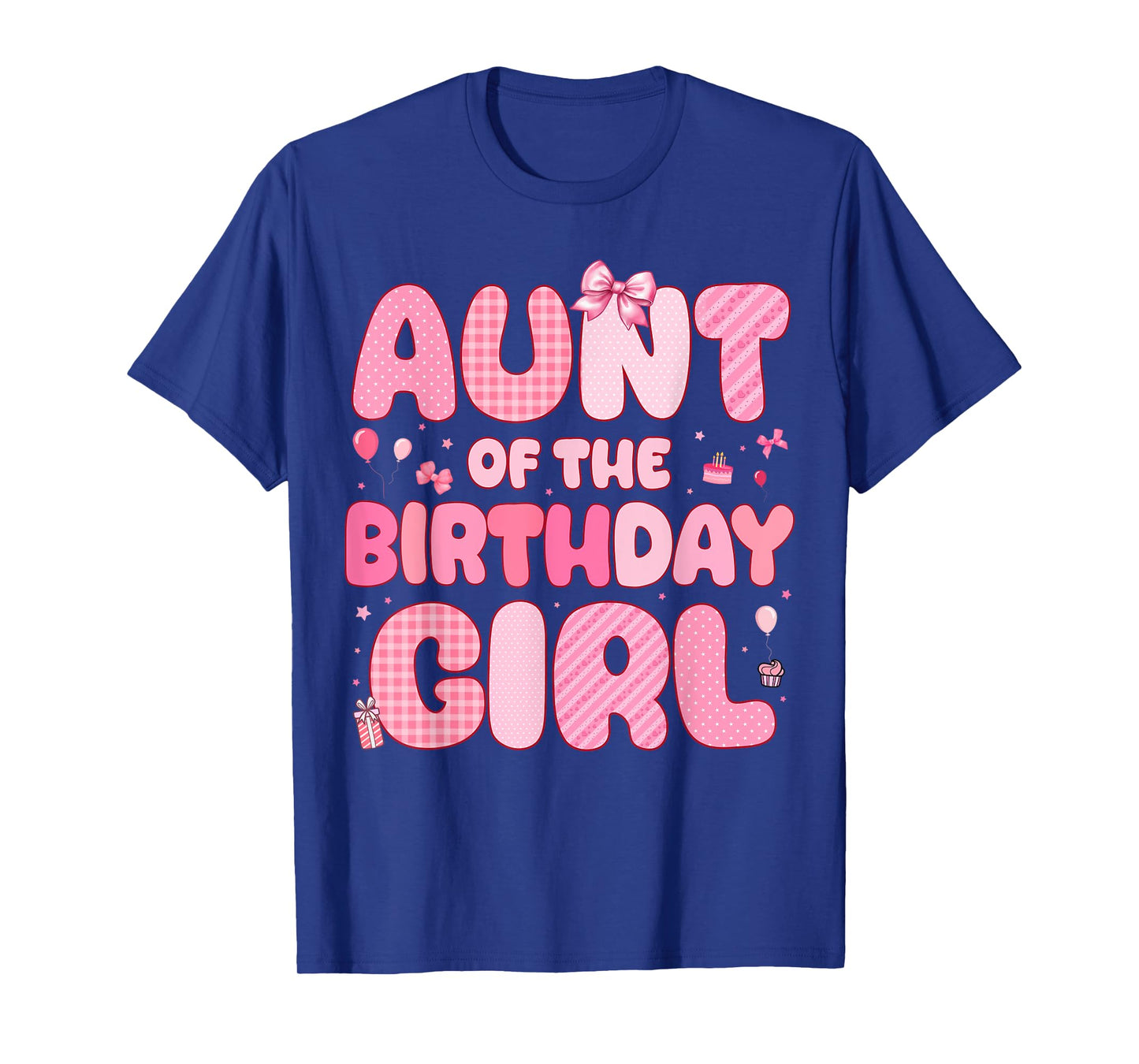 Aunt of The Birthday Girl Pink Coquette Bow Birthday Family T-Shirt