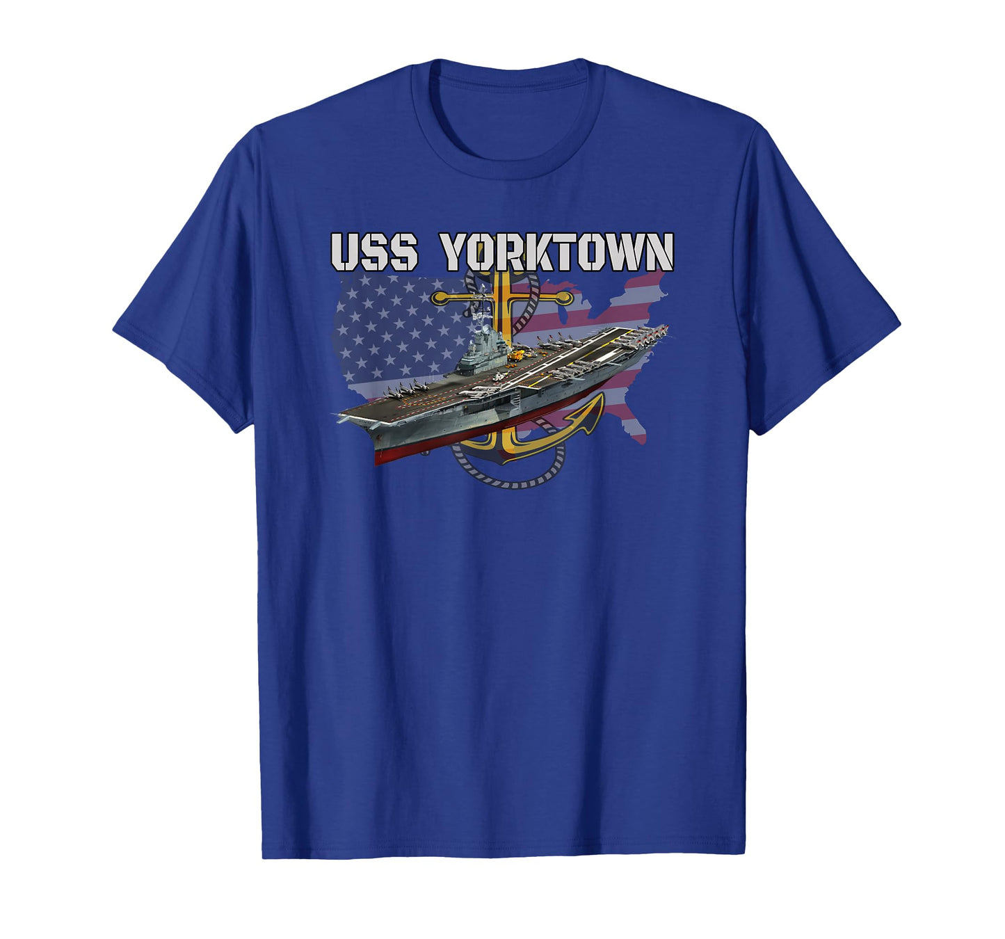 Aircraft Carrier USS Yorktown CV-10 CVA-10 CVS-10 Veterans T-Shirt