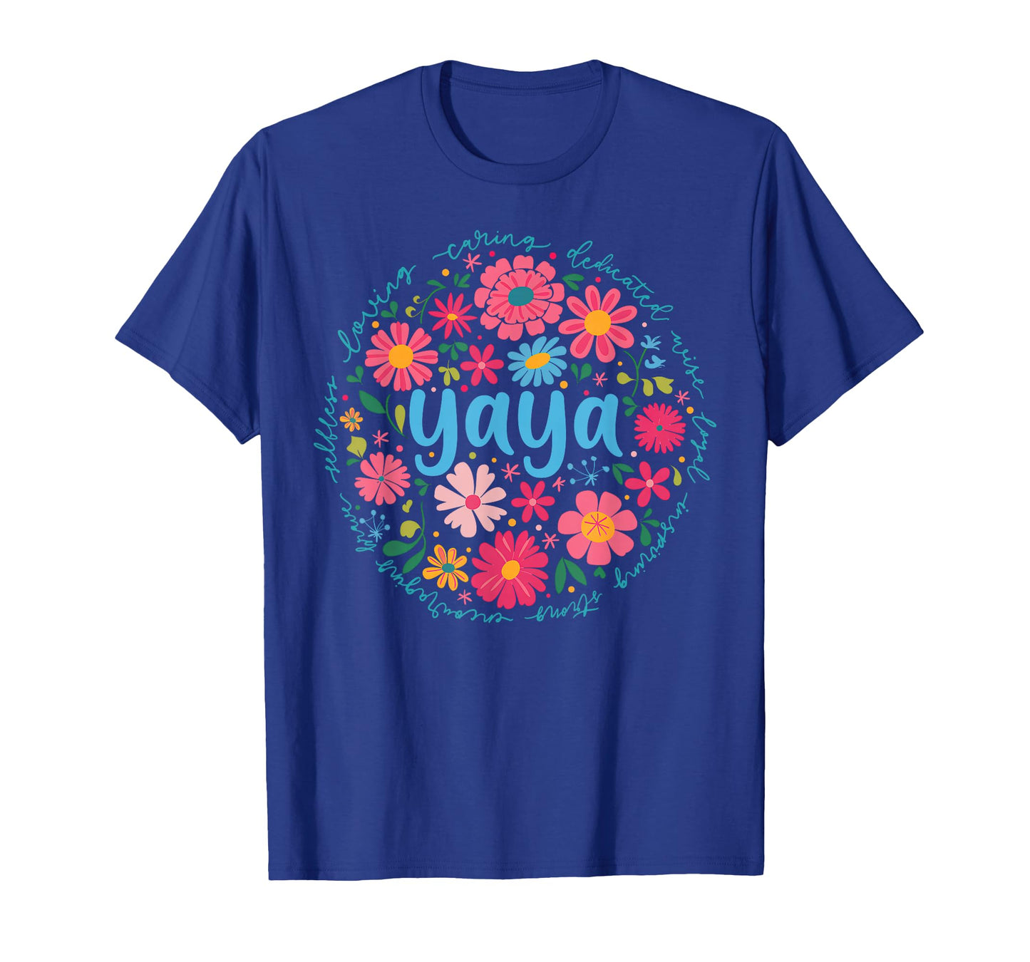 Yaya Mothers Day For Grandma Wildflower Floral Women T-Shirt