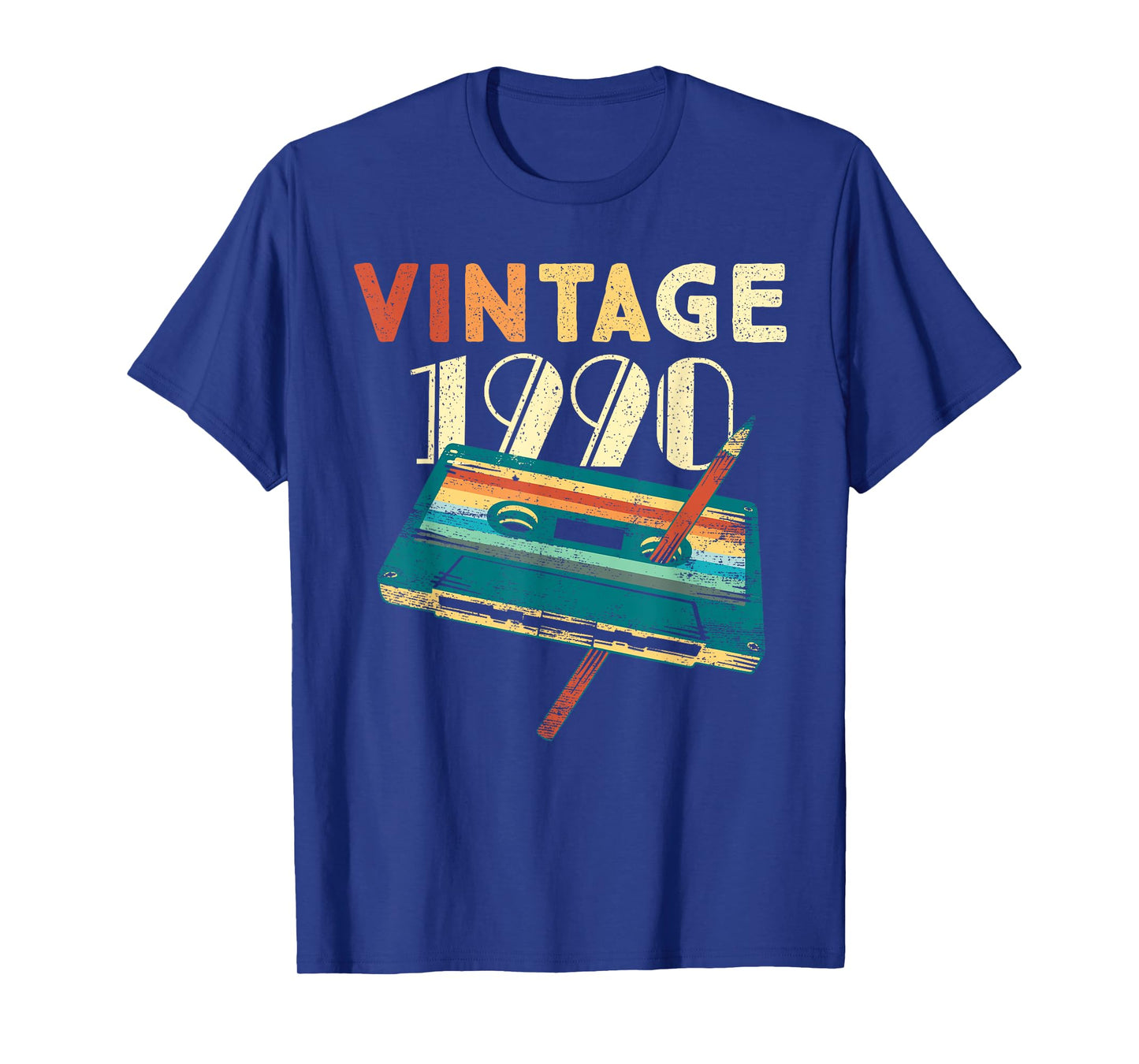 Vintage 1990 Music Cassette 35 Years Old Gifts 35th Birthday T-Shirt