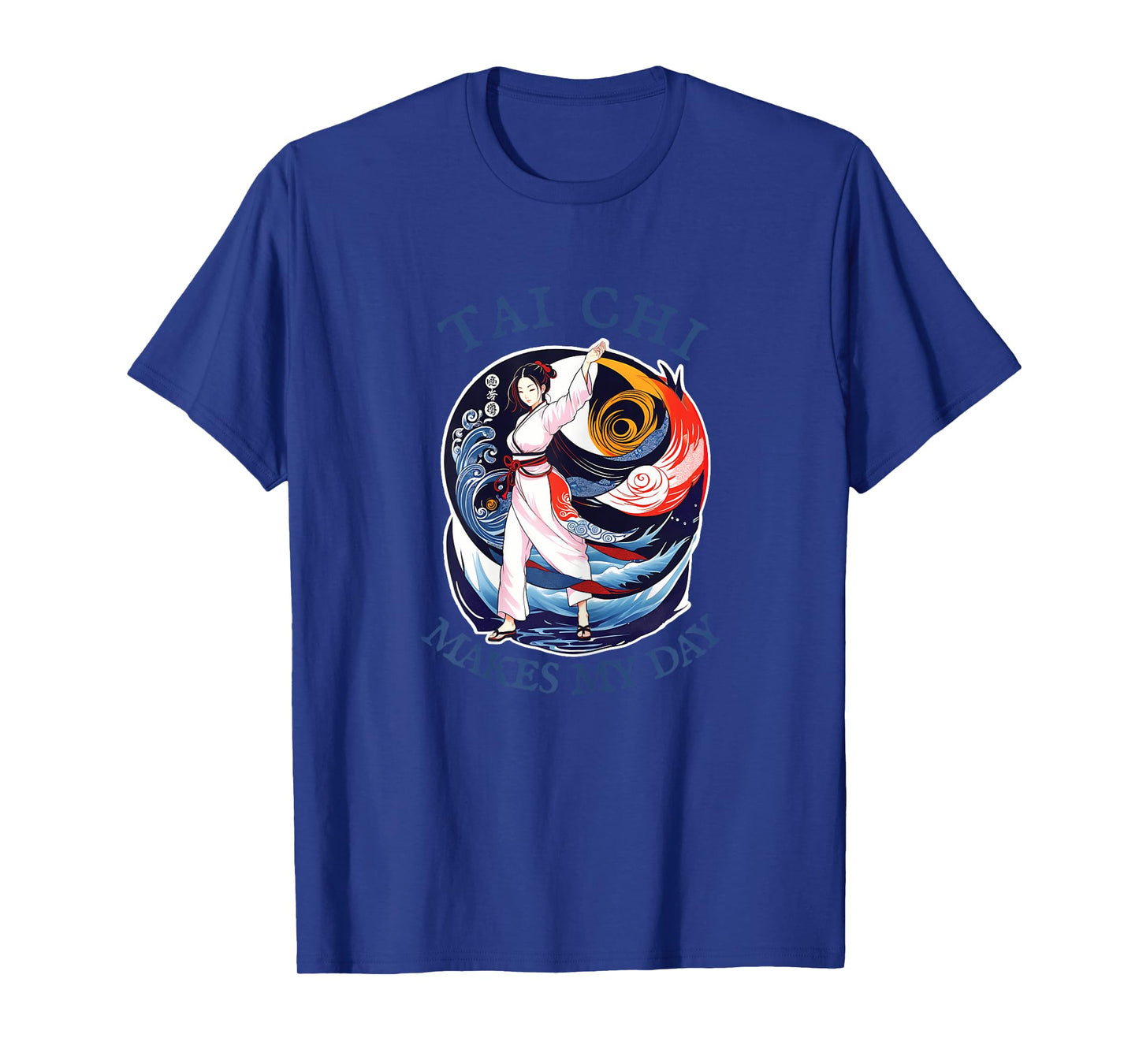 Women Tai Chi, Vintage historic Retro drawing, Harmony Flow T-Shirt