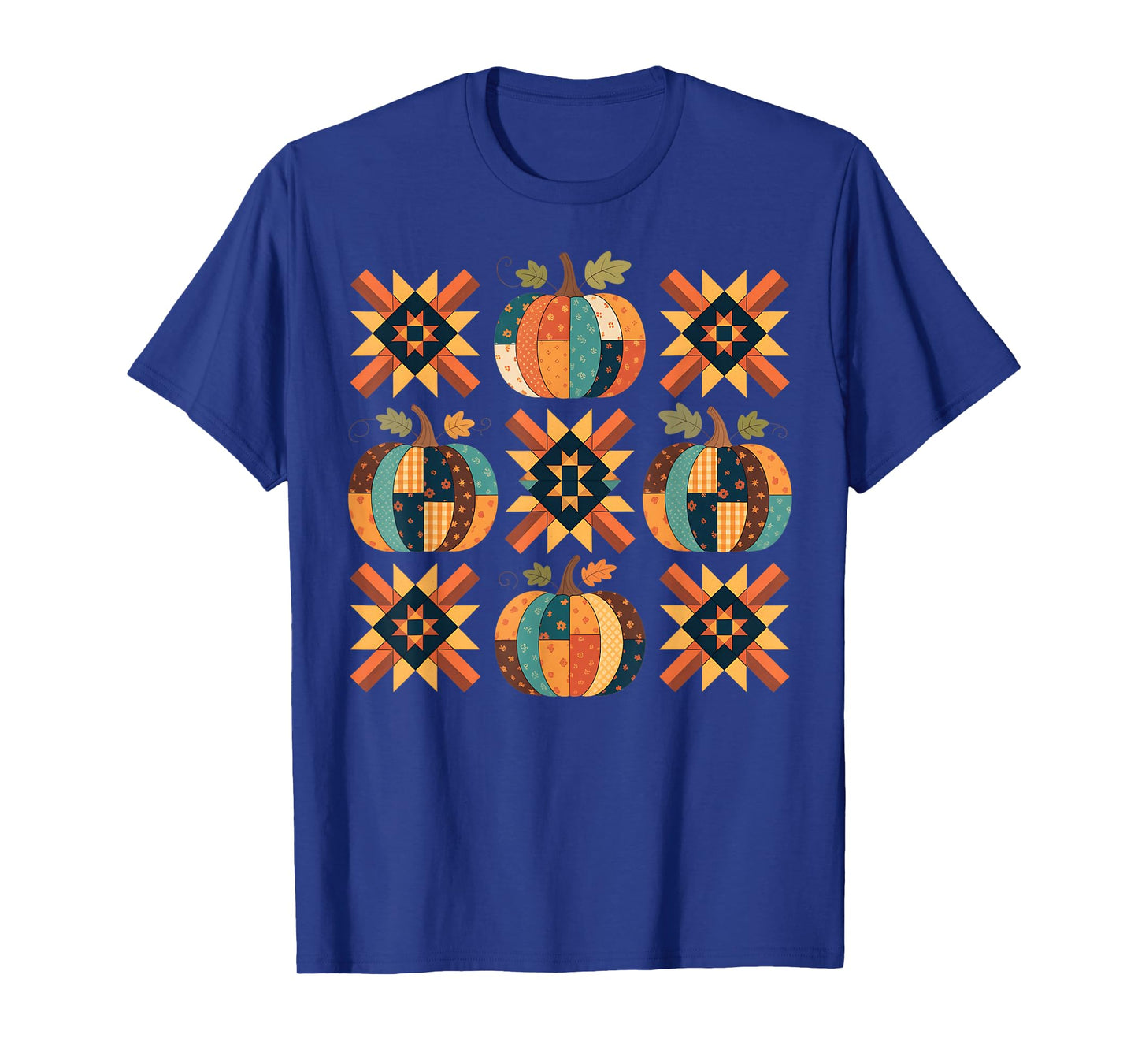 Patchwork Quilter Fall Pumpkin Quilt Block Autumn Quilting T-Shirt