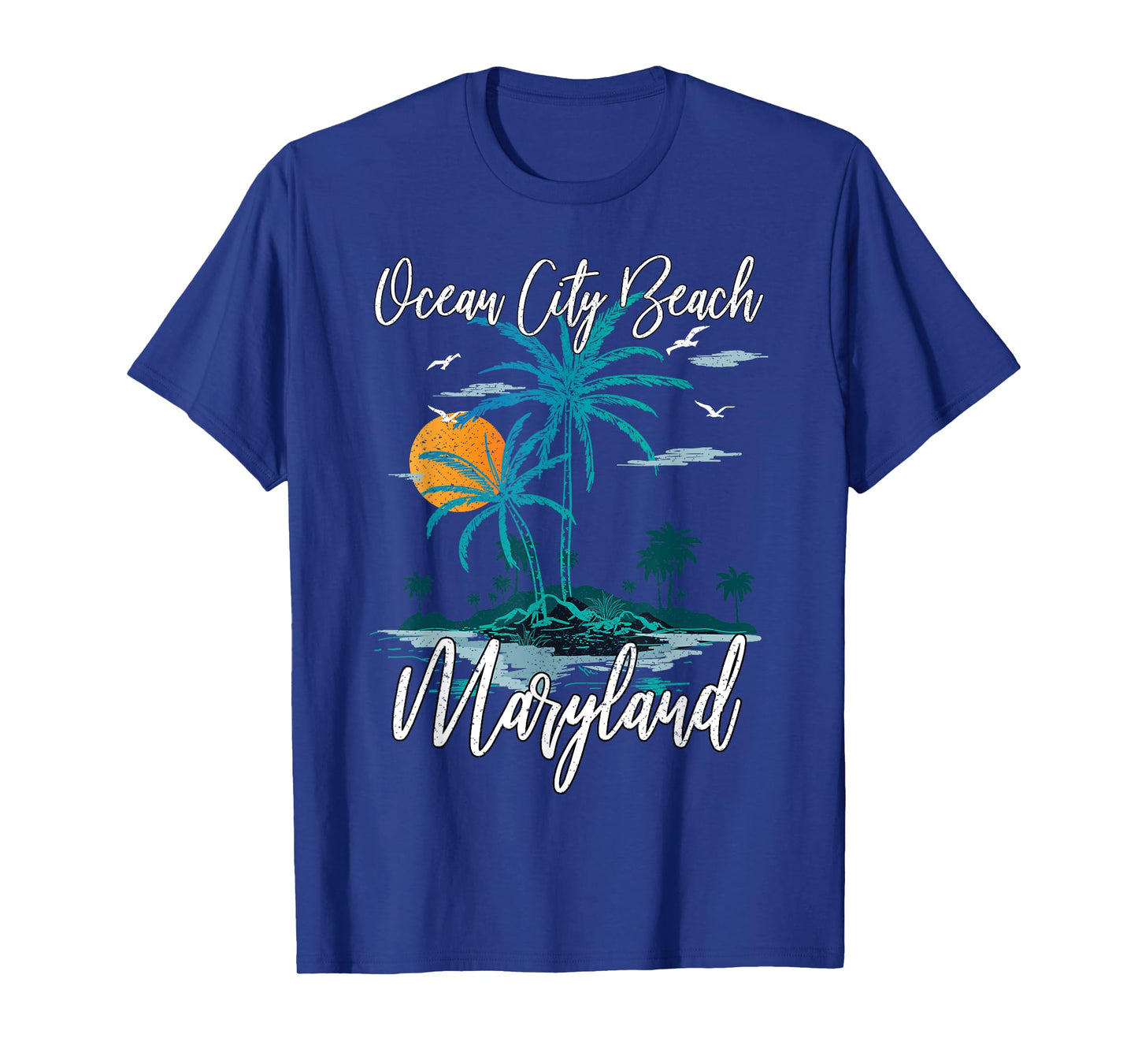 Ocean City Beach Maryland Palm Tree Summer Family Vacation T-Shirt
