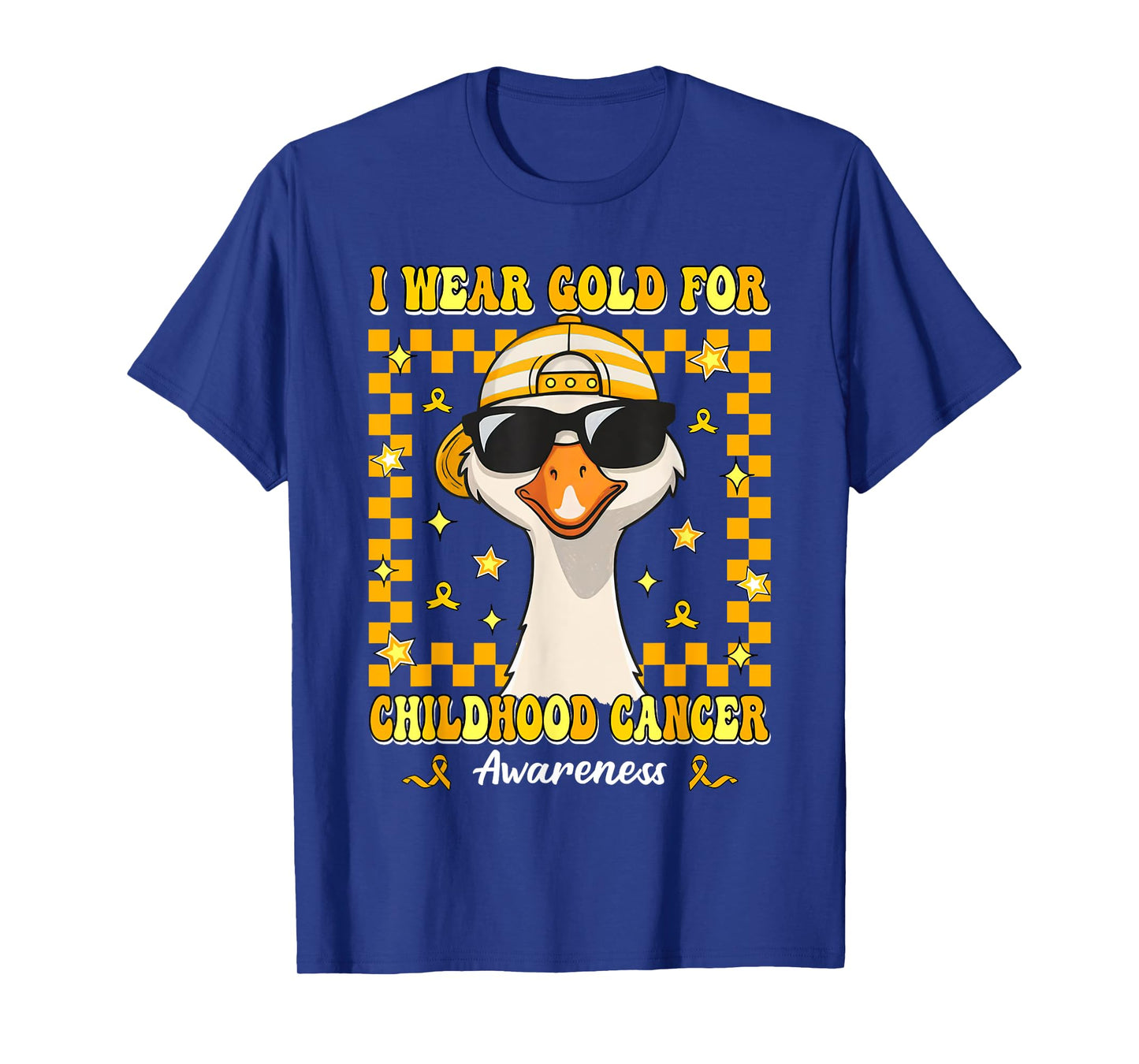Goose I Wear Gold for Childhood Cancer Boys Kids T-Shirt