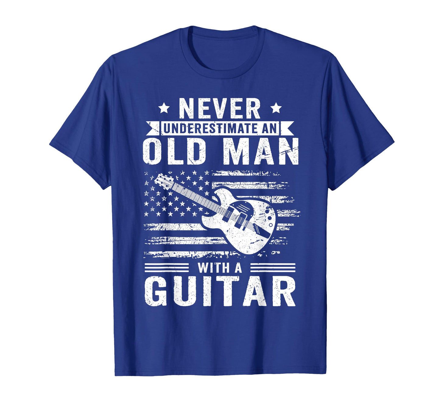 Never Underestimate An Old Man With A Guitar Player T-Shirt